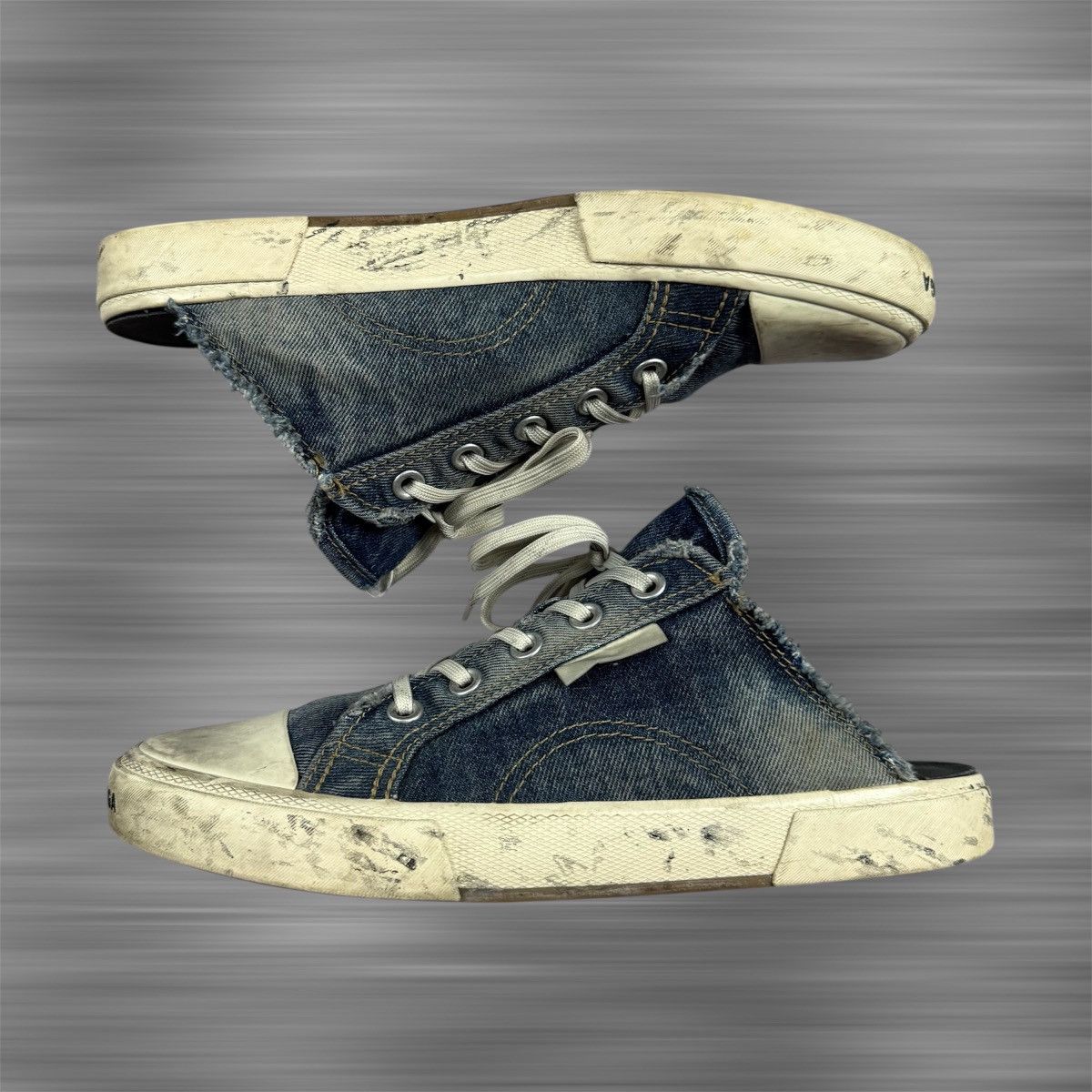 Balenciaga Balenciaga Mules Destroyed Denim & Rubber Size US 8.5 / EU 41-42 - 3 Thumbnail