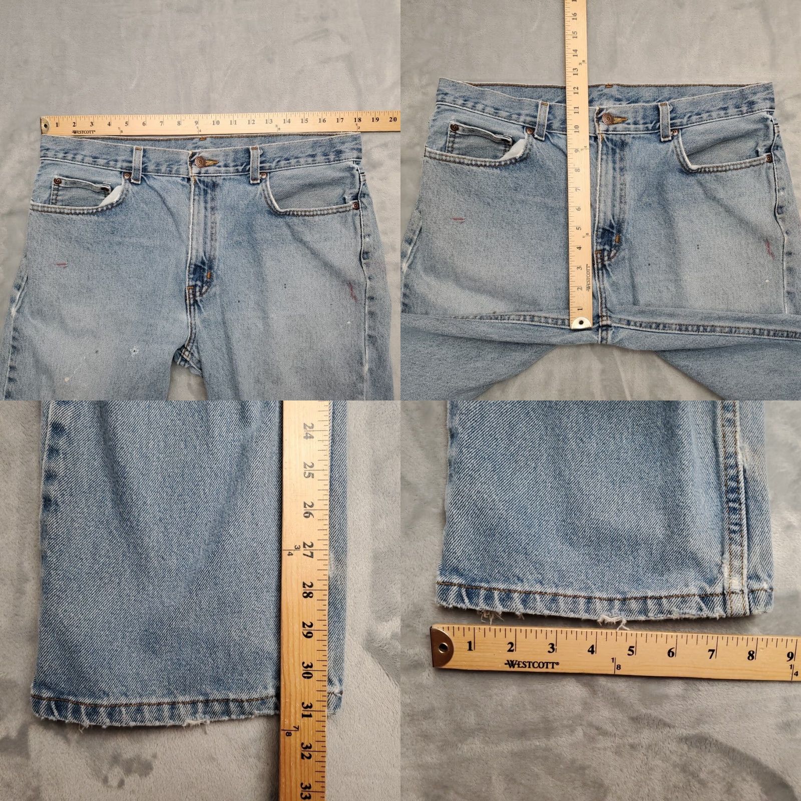 Faded Glory Faded Glory Jeans Mens 35x32 Blue Denim Distressed Cotton Work Pants Jeans Shirt? Size US 35 - 9 Thumbnail