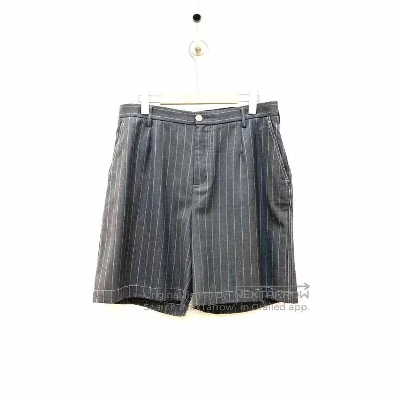 Versace Versace Grey striped wool shorts Size US 38 / EU 54 - 1 Thumbnail