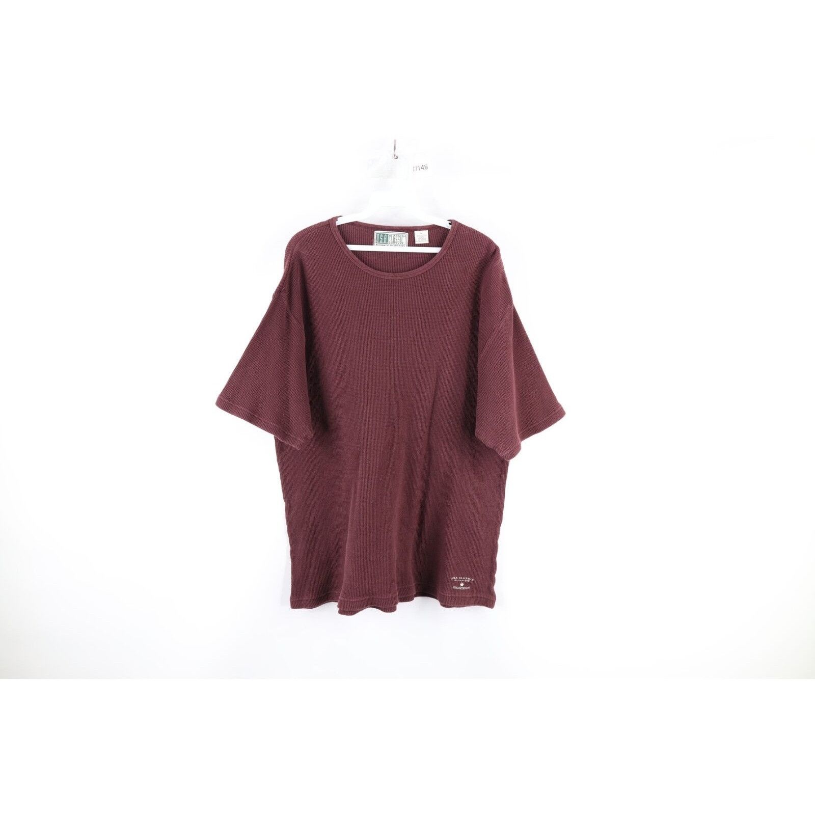 Vintage Vintage 90s Streetwear Faded Thermal Waffle Knit T-Shirt Size US XL / EU 56 / 4 - 1 Thumbnail