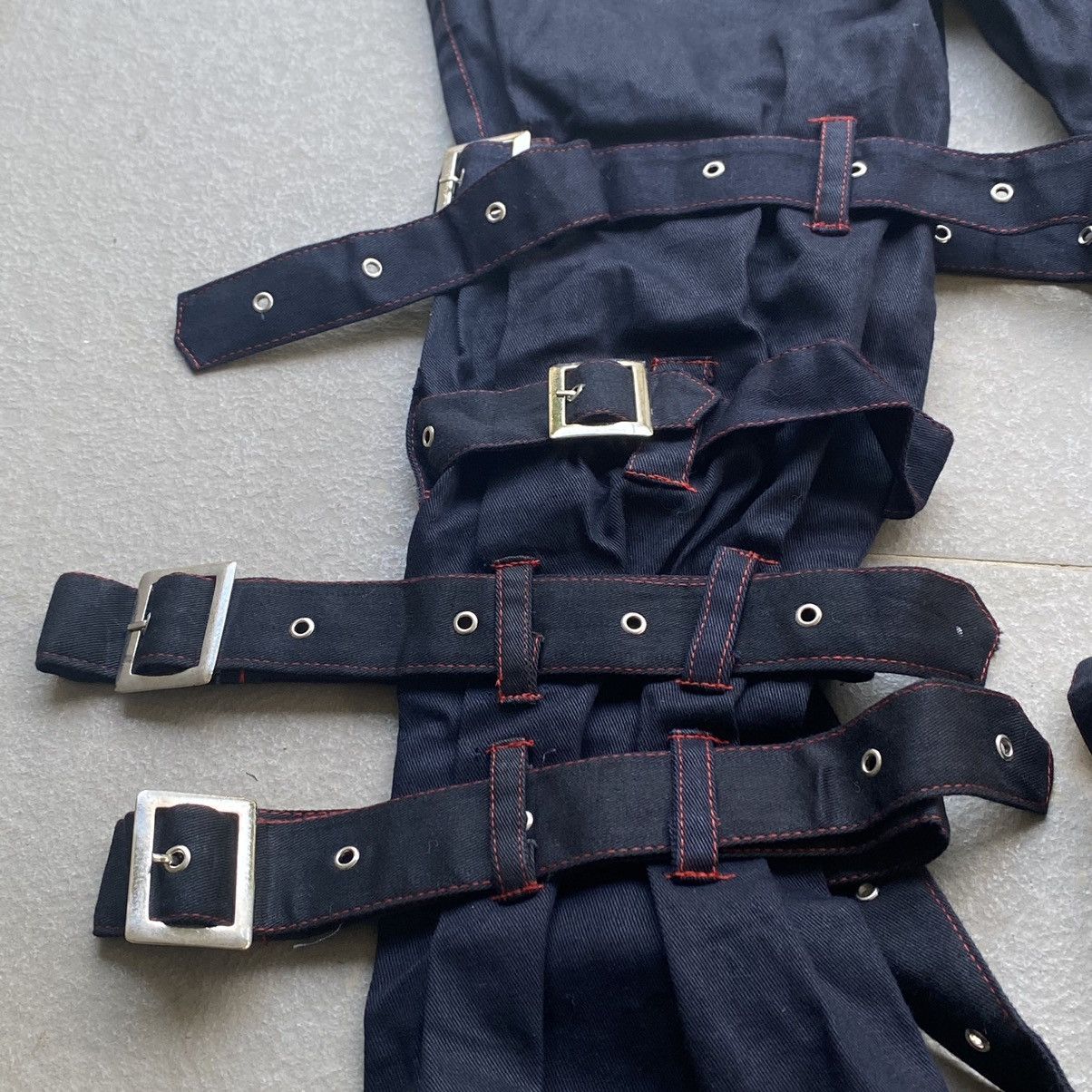 Seditionaries Men Bondage black strap pants alternative punk Size US 28 / EU 44 - 5 Thumbnail