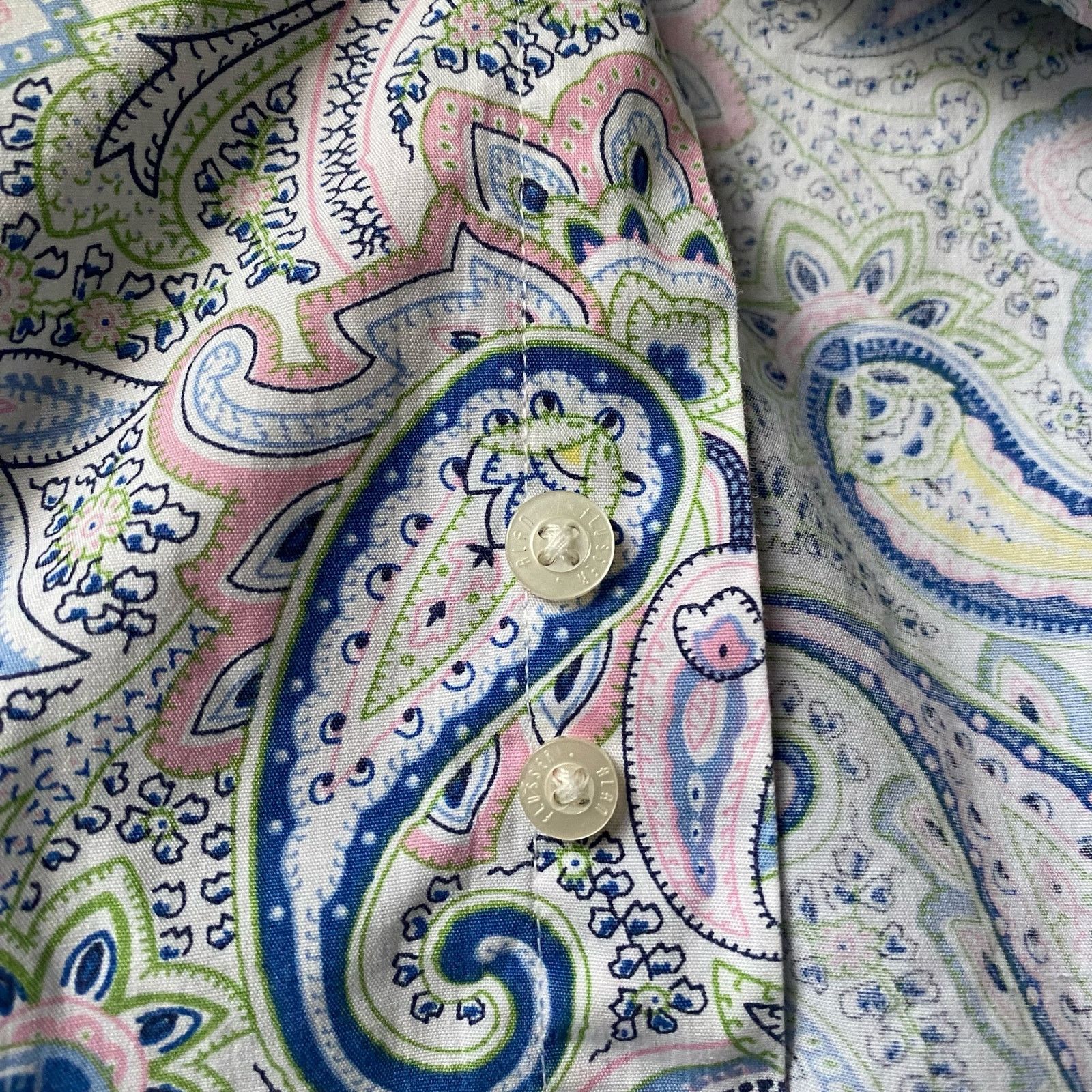 Alan Flusser Alan Flusser Paisley Print Long Sleeved Button Down Shirt Size US L / EU 52-54 / 3 - 9 Thumbnail