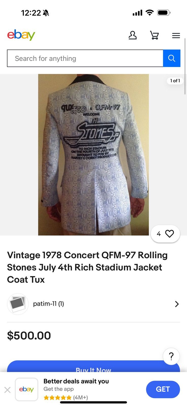 Vintage ‘79 Rolling Stones Jacket Size S / US 4 / IT 40 - 10 Thumbnail