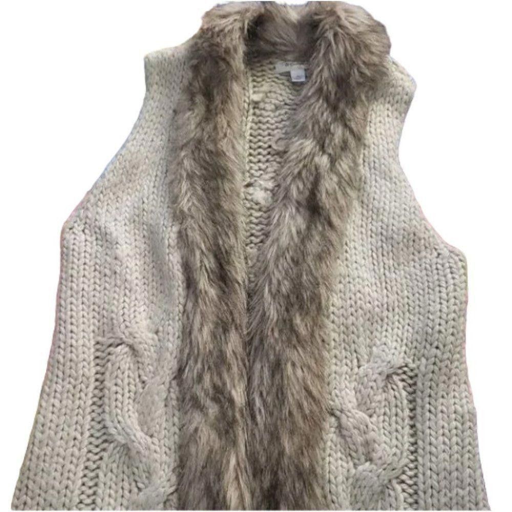 Other CT1039a Faux Fur Sleeveless Open Cardigan XL Size XL / US 12-14 / IT 48-50 - 1 Thumbnail