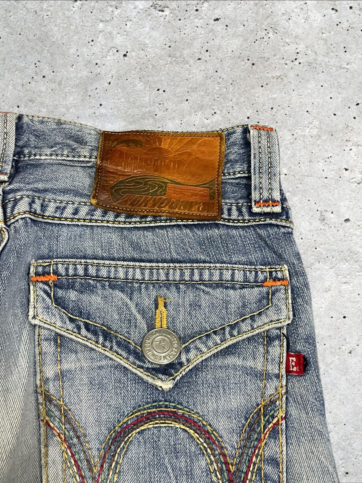 Edwin Edwin BlueTrip Tokyo Japan Crazy Bleach Whisker Ripped Jeans Size US 31 - 10 Thumbnail
