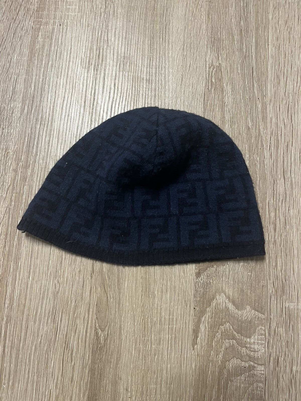 Fendi Fendi Zucca FF Logo Monogram Wool Knitted Beanie fitted Size ONE SIZE - 2 Thumbnail