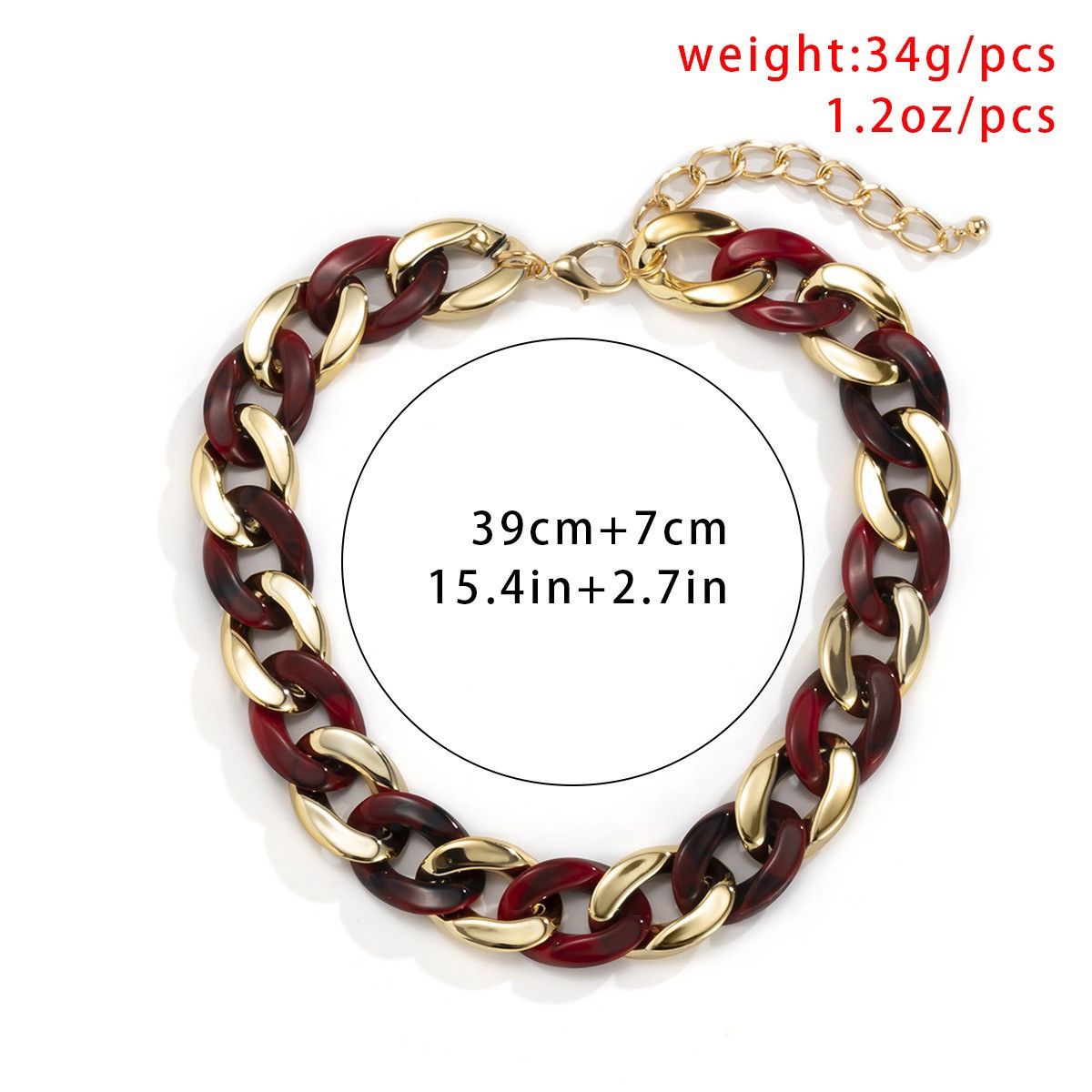 Other Punk Hip Hop Acrylic Splicing Necklace Size ONE SIZE - 2 Thumbnail