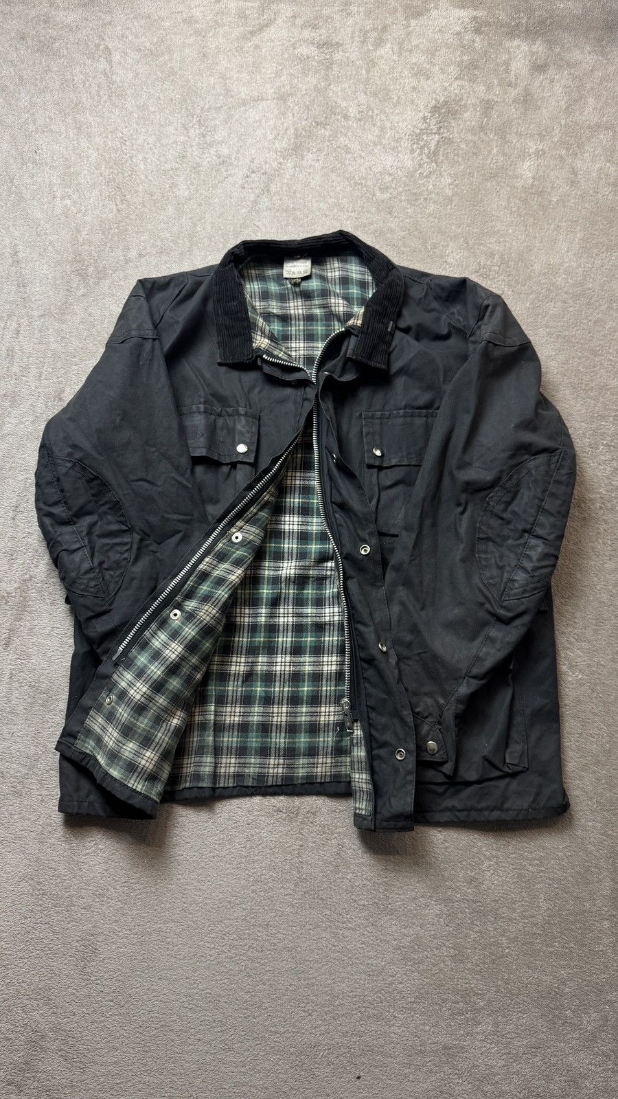 Barbour Vintage Border Waxed Style Coat Jacket hunting farm british Size US L / EU 52-54 / 3 - 1 Thumbnail
