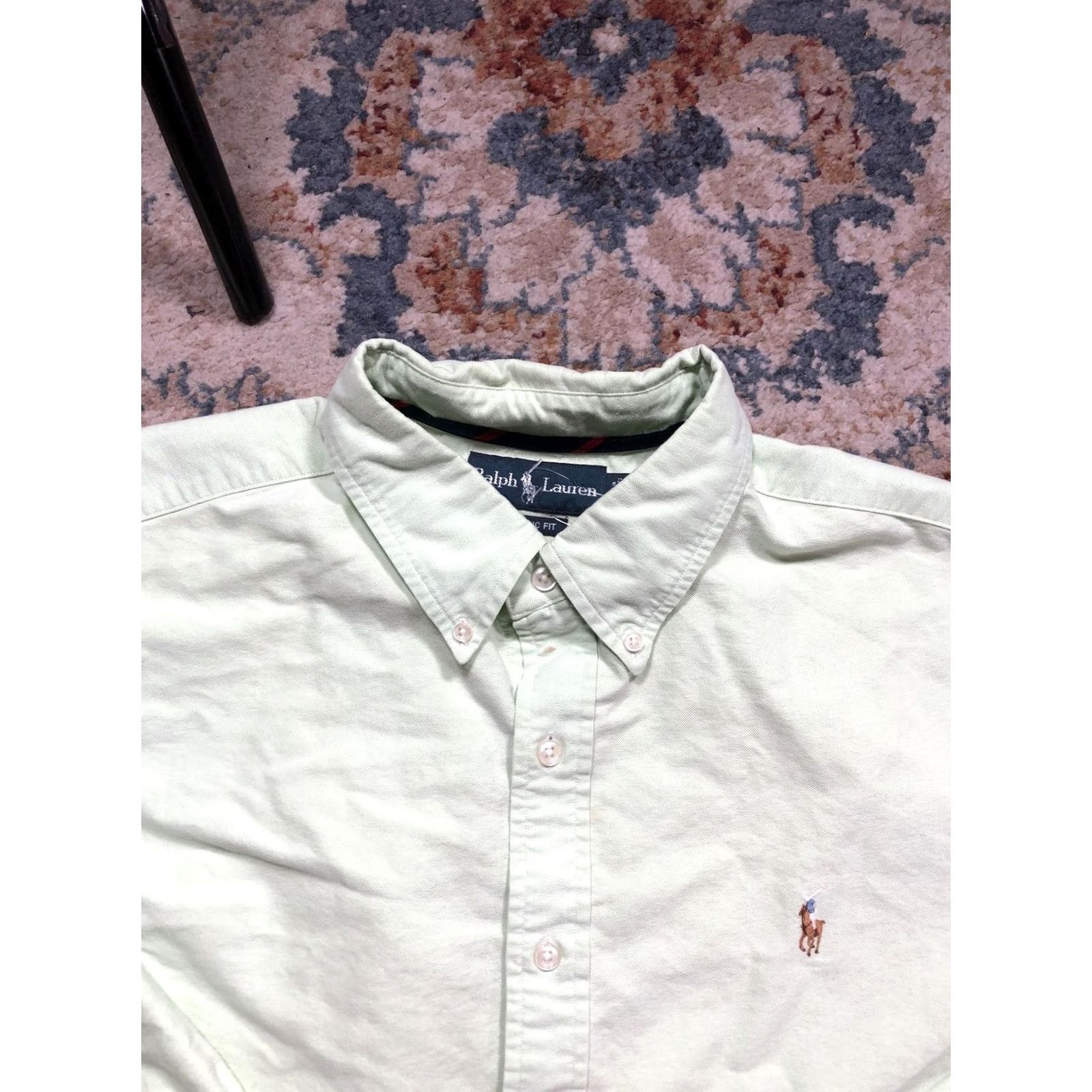 Ralph Lauren Ralph Lauren Shirt Mens XL Green Solid Classic Fit Button Down Pony Logo Casual Size US XL / EU 56 / 4 - 2 Thumbnail