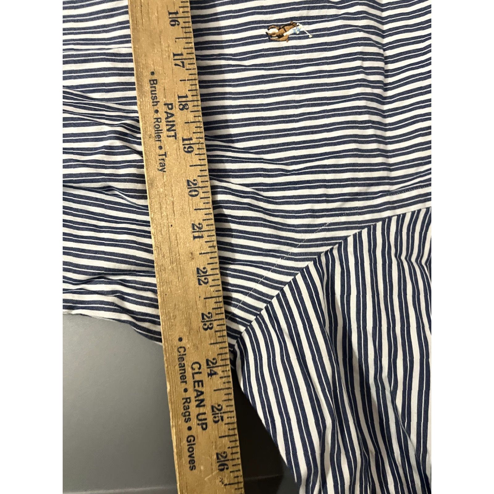 Ralph Lauren Ralph Lauren Dress Shirt Mens Size 16-32 Blue & White Striped Long Sleeve Business Casual Size 42R - 6 Thumbnail