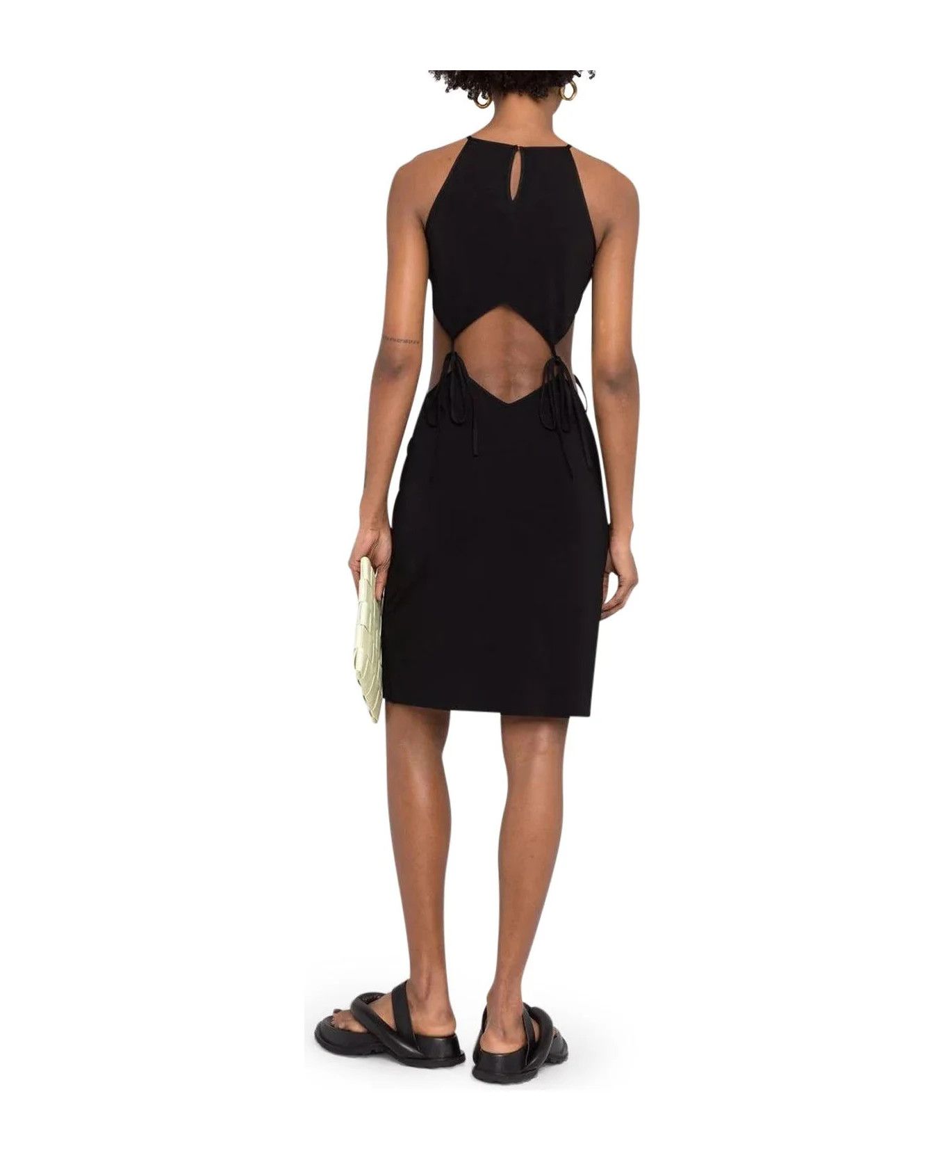 Bottega Veneta o1y0725 Mini Dress in Black Size M / US 6-8 / IT 42-44 - 5 Thumbnail