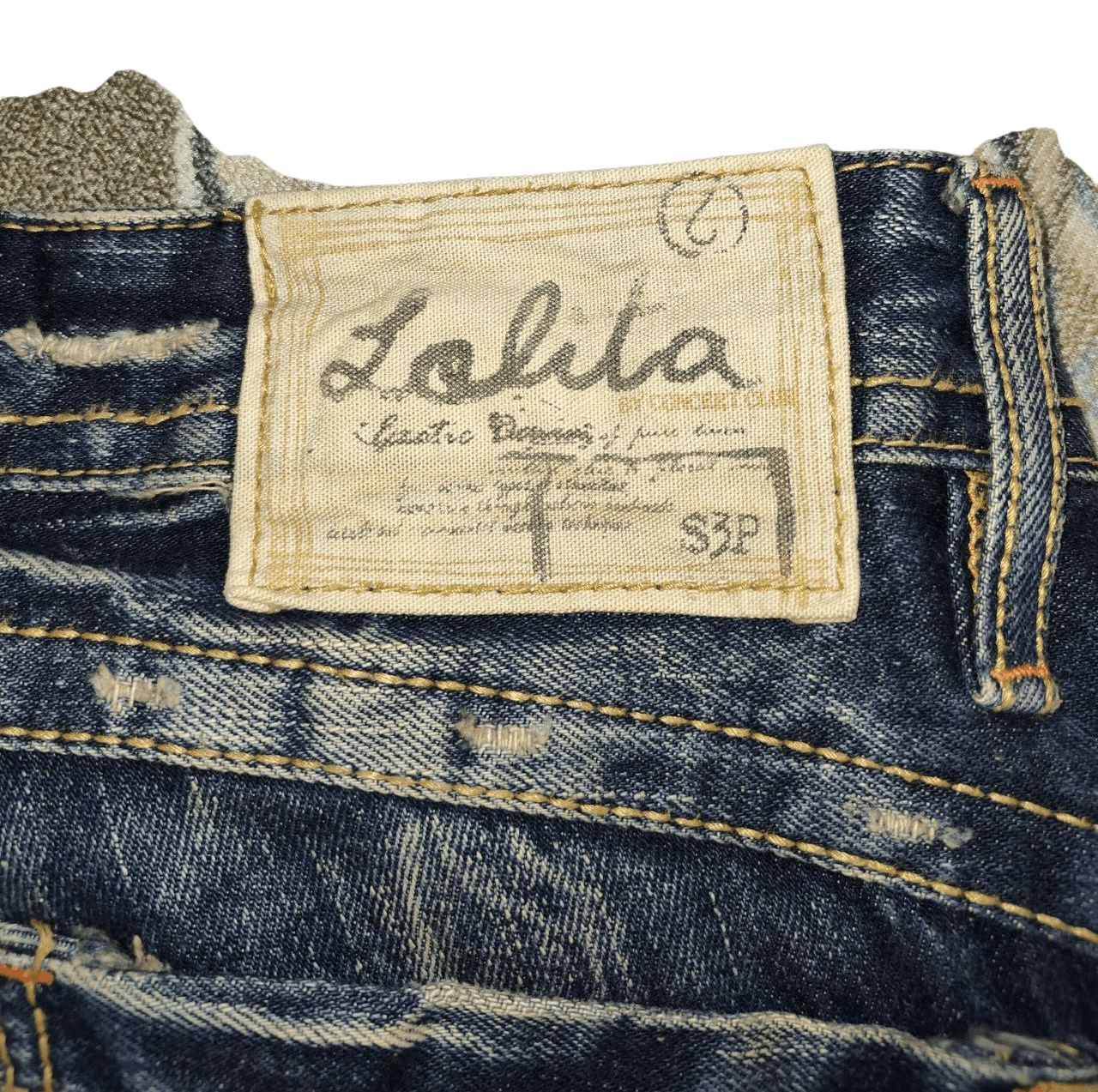 Japanese Brand Lolita Flare Low Rise Denim Size 31" - 8 Thumbnail