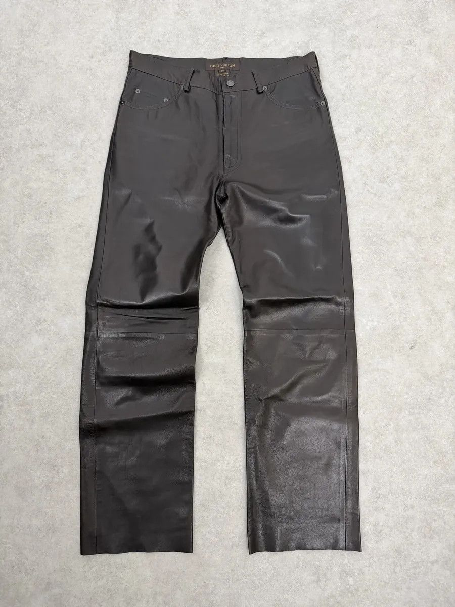 Louis Vuitton Louis Vuitton Brown Classy Lambskin Leather Pants Size US 32 / EU 48 - 1 Thumbnail