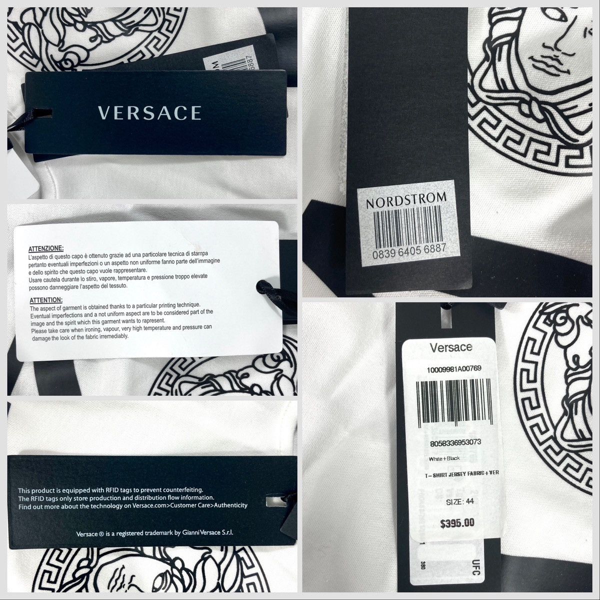 Versace Logo Cotton Women Graphic Tank White Size 44 NEW