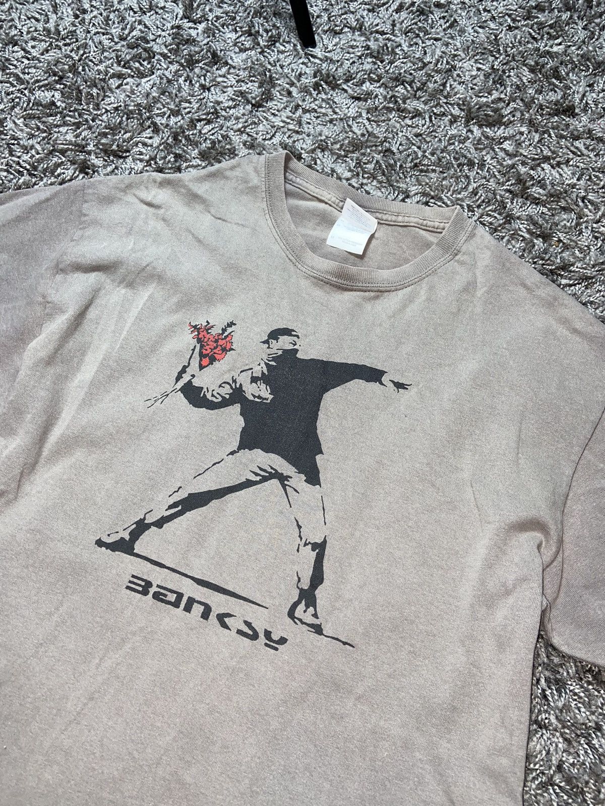 Converse × Designer × Vintage BANKSY ART CONVERSE DESIGN VINTAGE Y2K COTTON SHIRT Size US M / EU 48-50 / 2 - 2 Thumbnail