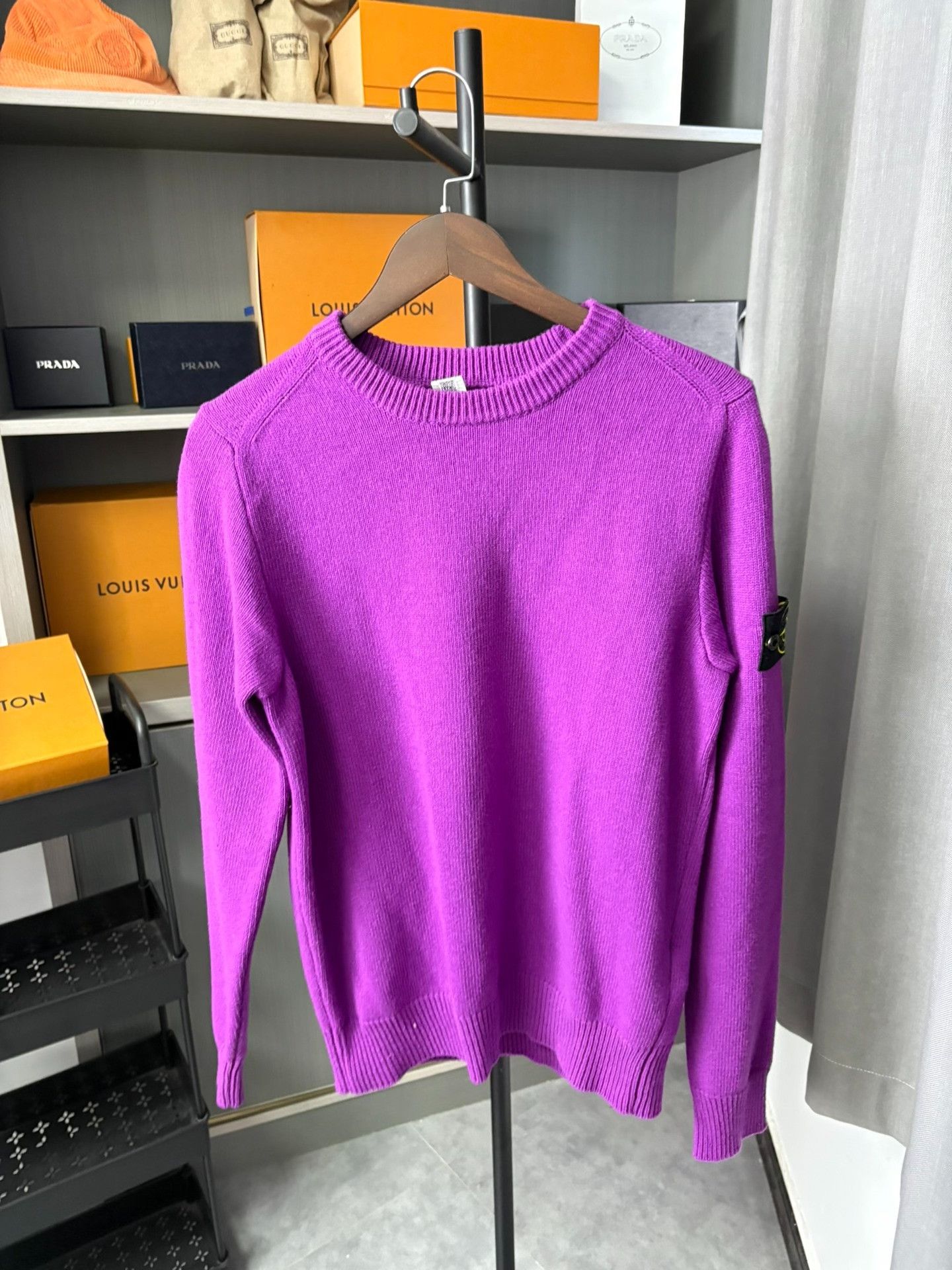 Stone Island Stone Island Knit Purple Sweater S Men Size US S / EU 44-46 / 1 - 1 Thumbnail