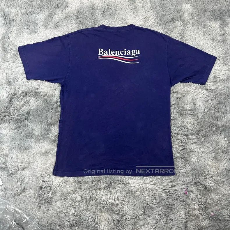 Balenciaga Balenciaga Blue Coke wave pattern short-sleeve Size US S / EU 44-46 / 1 - 2 Thumbnail