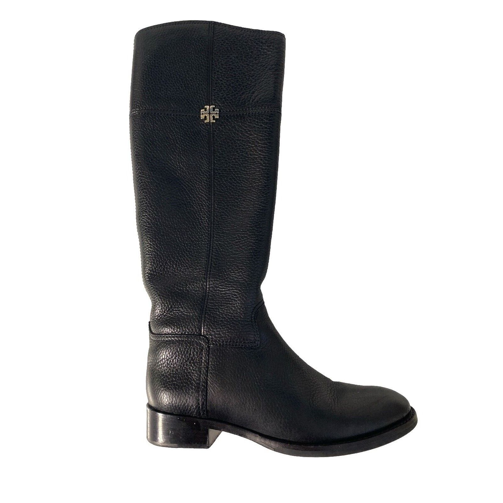 Tory Burch Tory Burch Jolie Riding Boots Black Tall Tumbled Leather 6.5 Size US 6.5 / IT 36.5 - 1 Thumbnail