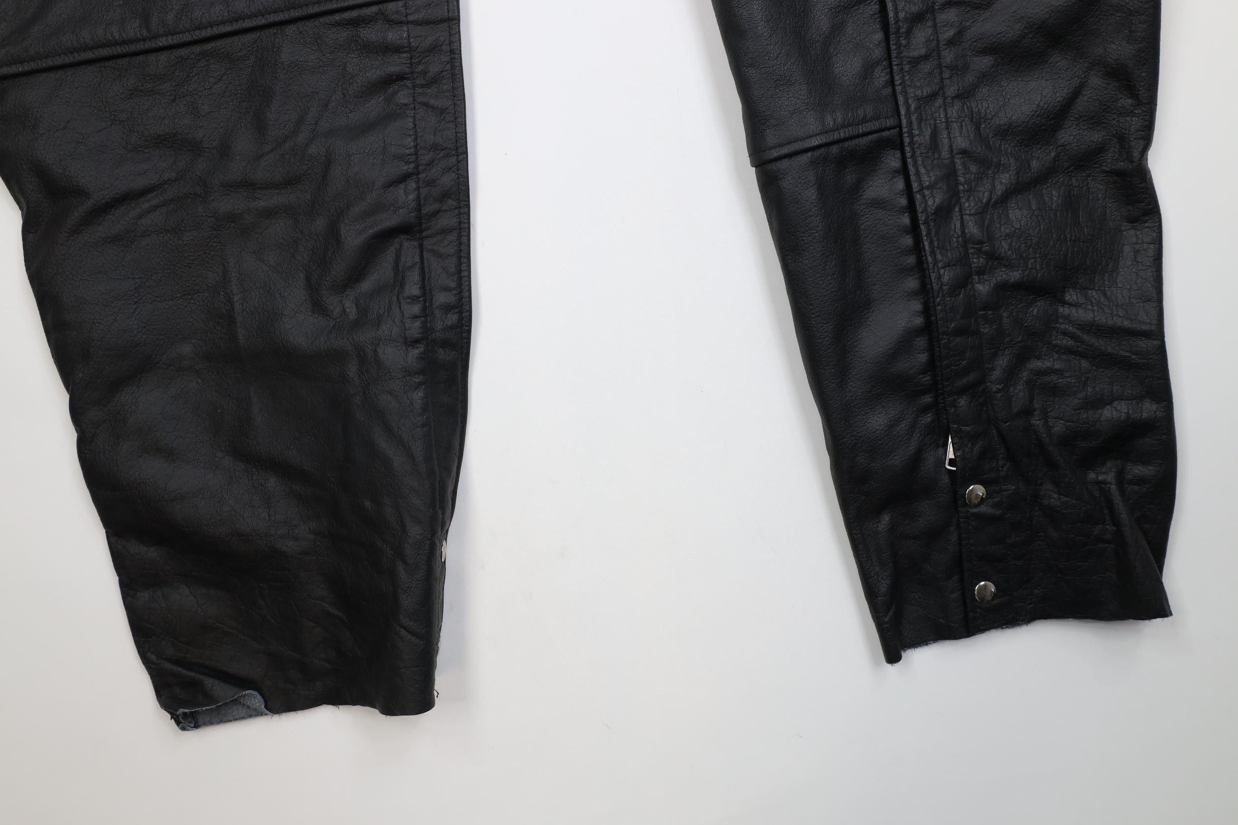 Vintage Vintage 90s Streetwear Leather Motorcycle Riding Chaps Pants Size US 44 / EU 60 - 11 Thumbnail