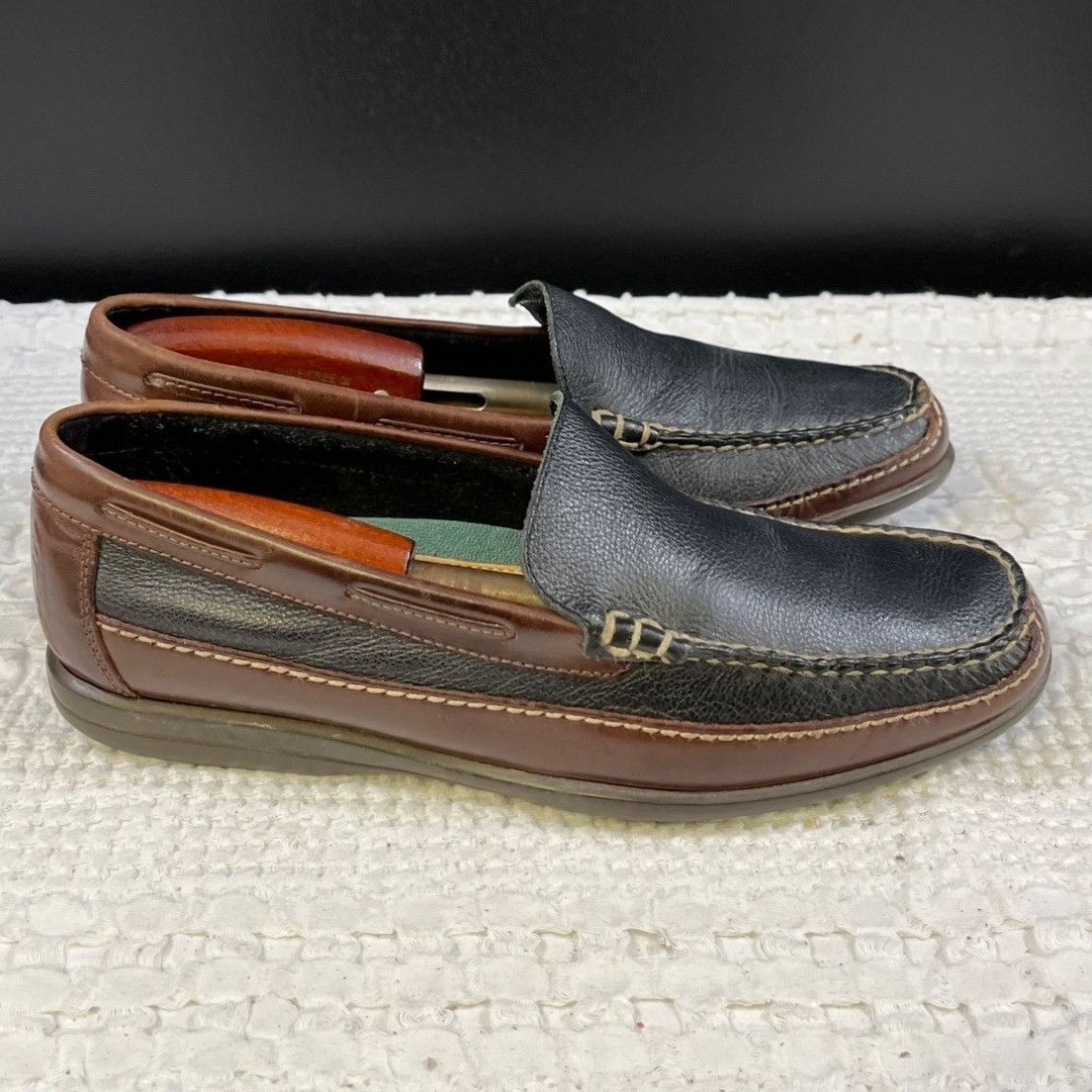Johnston & Murphy Johnston & Murphy Men's Black/Brown Shoes/Loafers Sz 9.5M SK Size US 9.5 / EU 42-43 - 4 Thumbnail