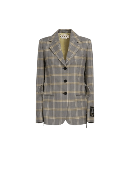 Marni o1y1025 Checked Blazer in Gray/Yellow Size M / US 6-8 / IT 42-44 - 1 Thumbnail