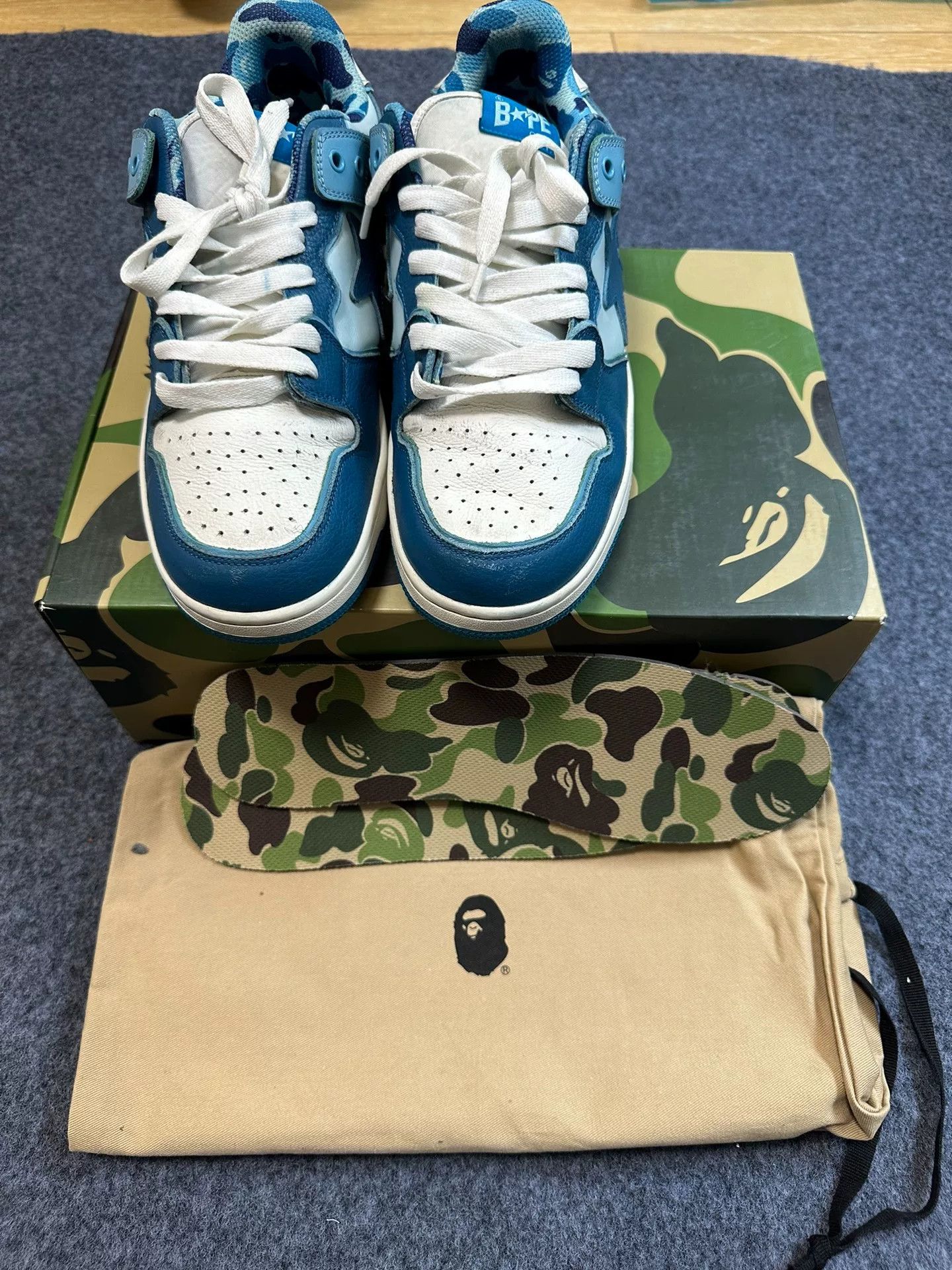 Bape Bape Ta Multi Shark Shoes Low Top Size US 13 / EU 46 - 1 Thumbnail