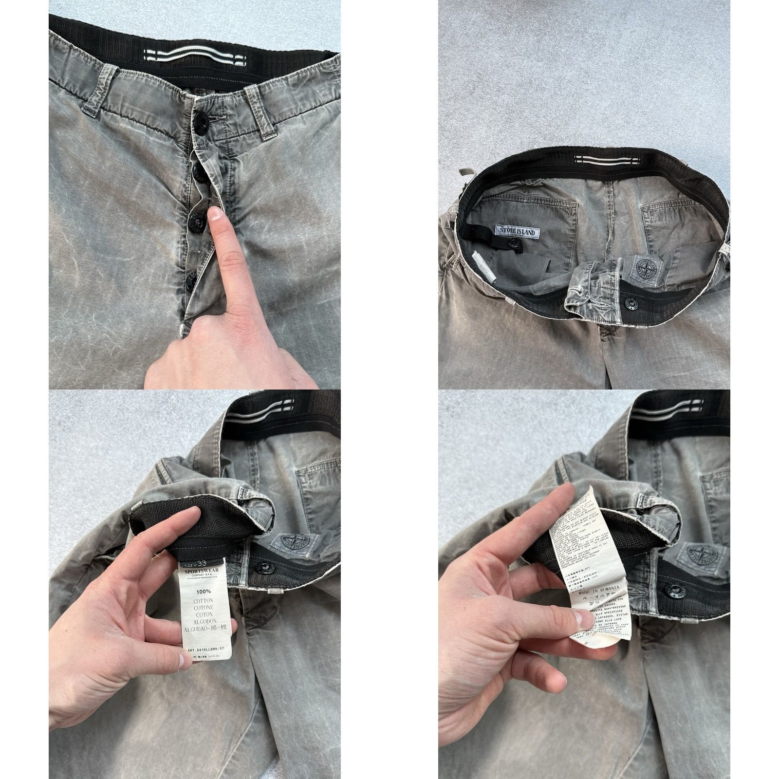 Stone Island VINTAGE Stone Island Chino Shorts Grey Garment Dyed Men’s Casual W33 Size US 33 - 8 Thumbnail