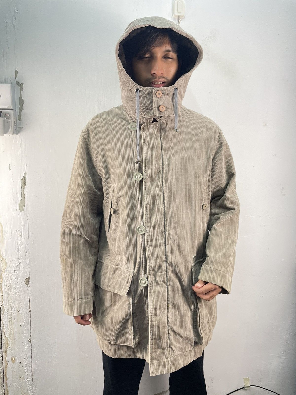Lacoste Vintage Lacoste Corduroy Jacket Parka Sherpa Hoodie Size US XL / EU 56 / 4 - 1 Thumbnail