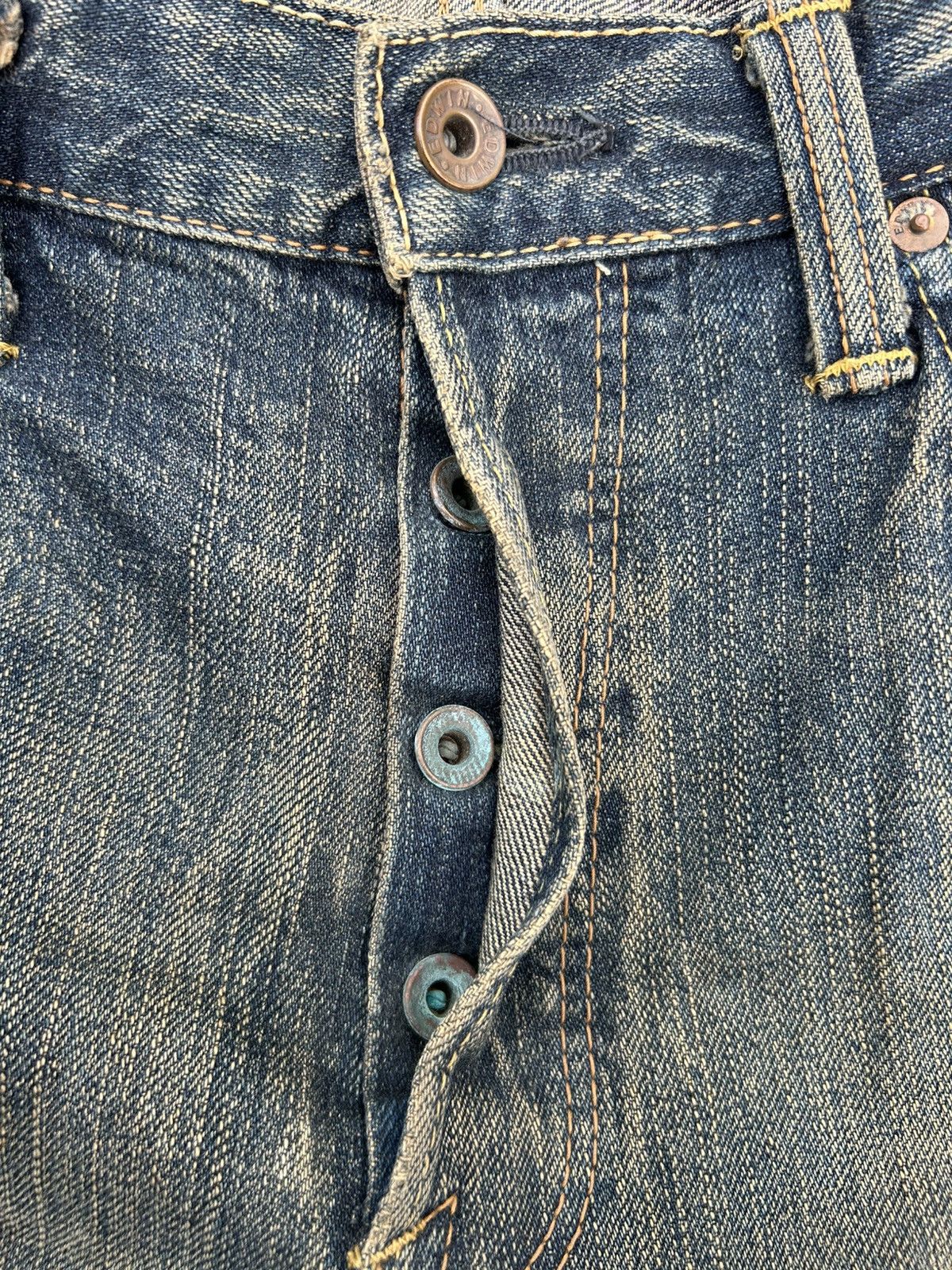 Kapital Rusty Vintage Edwin 505 BXX Selvedge Distressed Denim Jeans Size US 36 / EU 52 - 5 Thumbnail