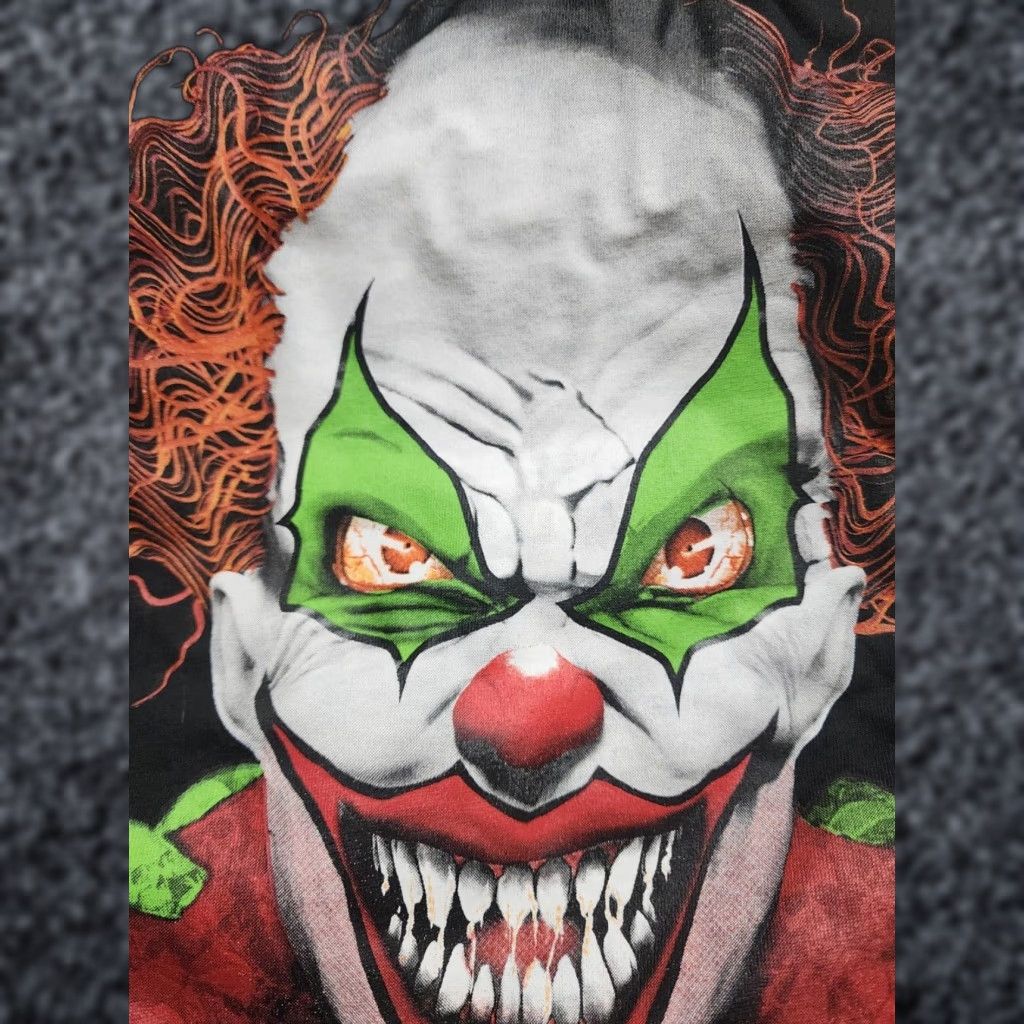 Vintage EVIL CLOWN Graphic Tee T-Shirt Men 2XL Black Halloween Mens Size US XXL / EU 58 / 5 - 1 Thumbnail