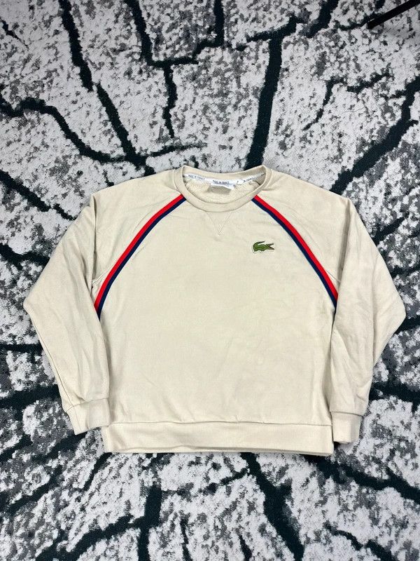 Lacoste Lacoste crewneck sweatshirt beige cream logo 40 L Size L / US 10 / IT 46 - 1 Thumbnail