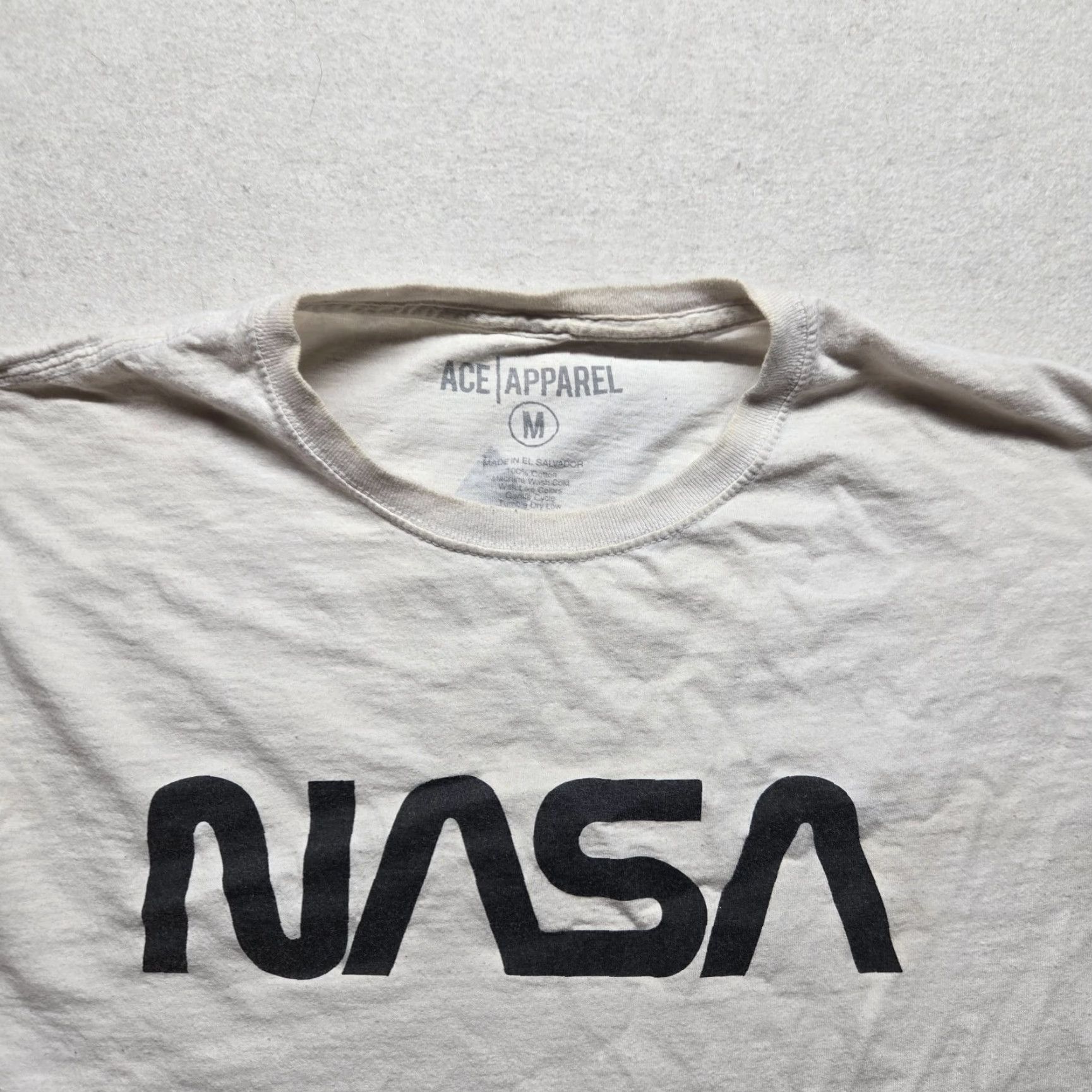 NASA NASA Space Shuttle Launch Graphic Tee Shirt Adult Medium White Long Sleeve Crew Neck Cotton M Size US M / EU 48-50 / 2 - 3 Thumbnail