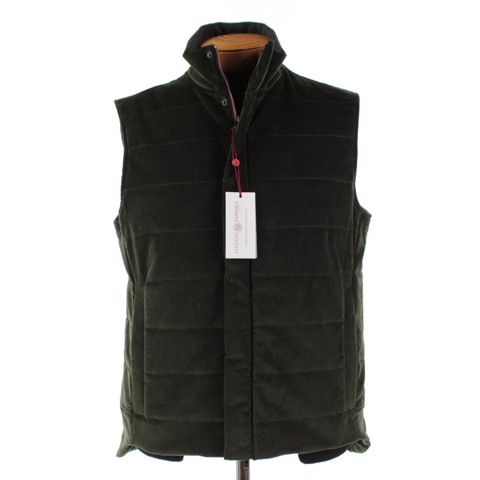 Luciano Barbera Luciano Barbera Vest Size XL US In Green Cotton Blend Size US XL / EU 56 / 4 - 1 Thumbnail