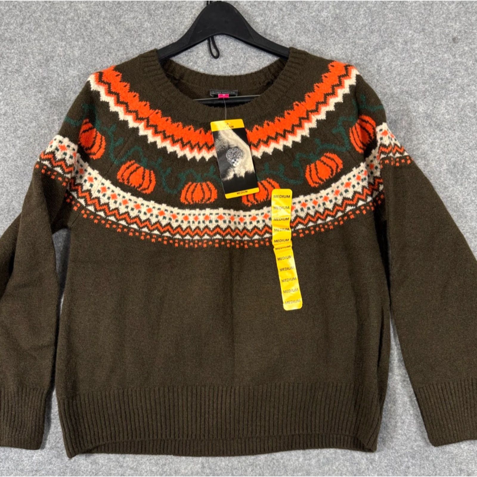 Vince Camuto Vince Camuto Pullover Sweater Womens M Brown Halloween Pumpkin Holiday NWT Size M / US 6-8 / IT 42-44 - 2 Thumbnail