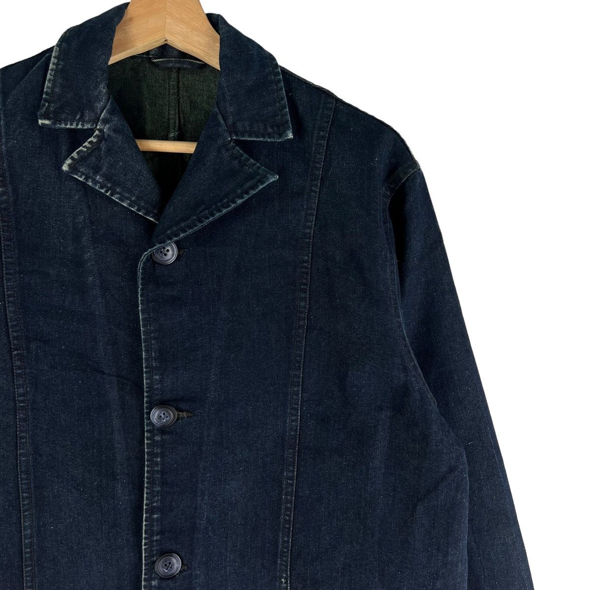 Japanese Brand 🔥90’s Vintage Chore Denim Jacket Photos Issey Miyake Japan Size US L / EU 52-54 / 3 - 2 Thumbnail