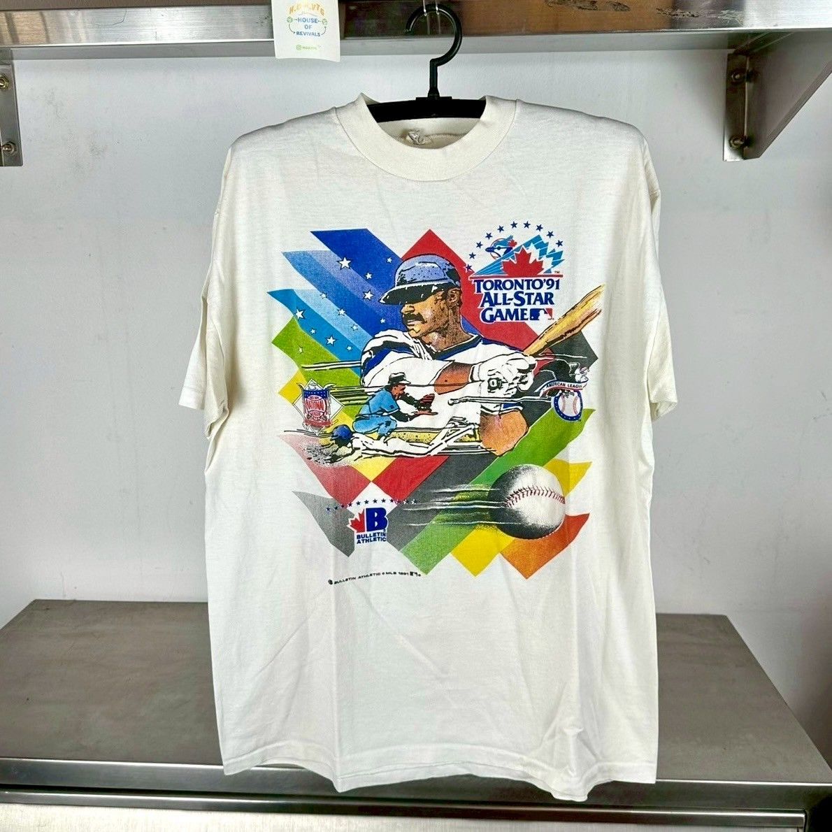 MLB × Vintage 1991 MLB Toronto All Star Game Promo Bulletin Athletic Tee Size US XL / EU 56 / 4 - 1 Thumbnail