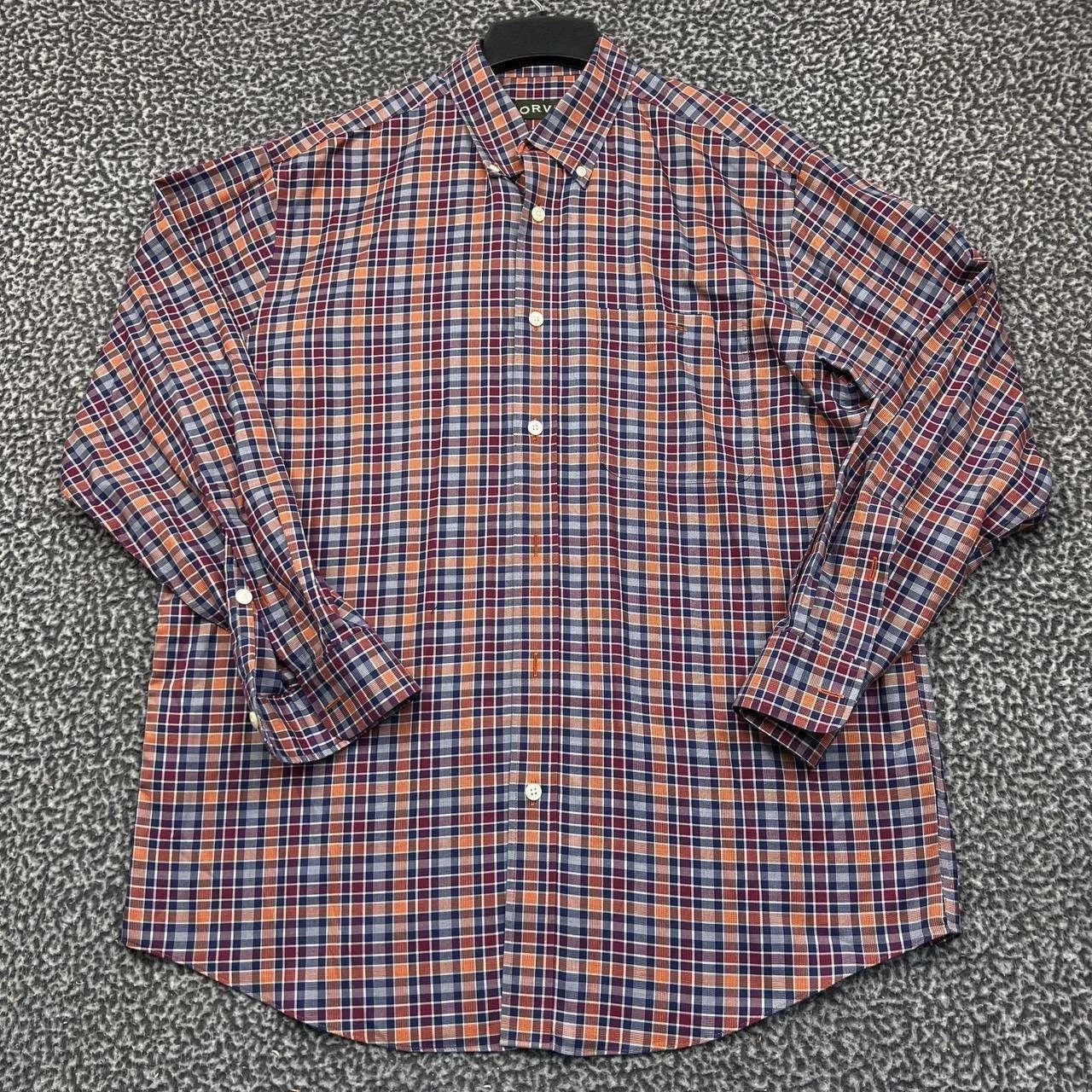 Orvis Orvis Button Down Shirt Men Orange Plaid Collared Cotton L Size US L / EU 52-54 / 3 - 1 Thumbnail