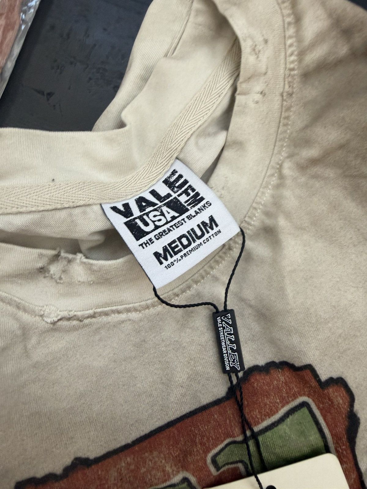 Vale Vale Forever Running Club Cream Dyed Tee – Brand New Medium Size US M / EU 48-50 / 2 - 6 Thumbnail