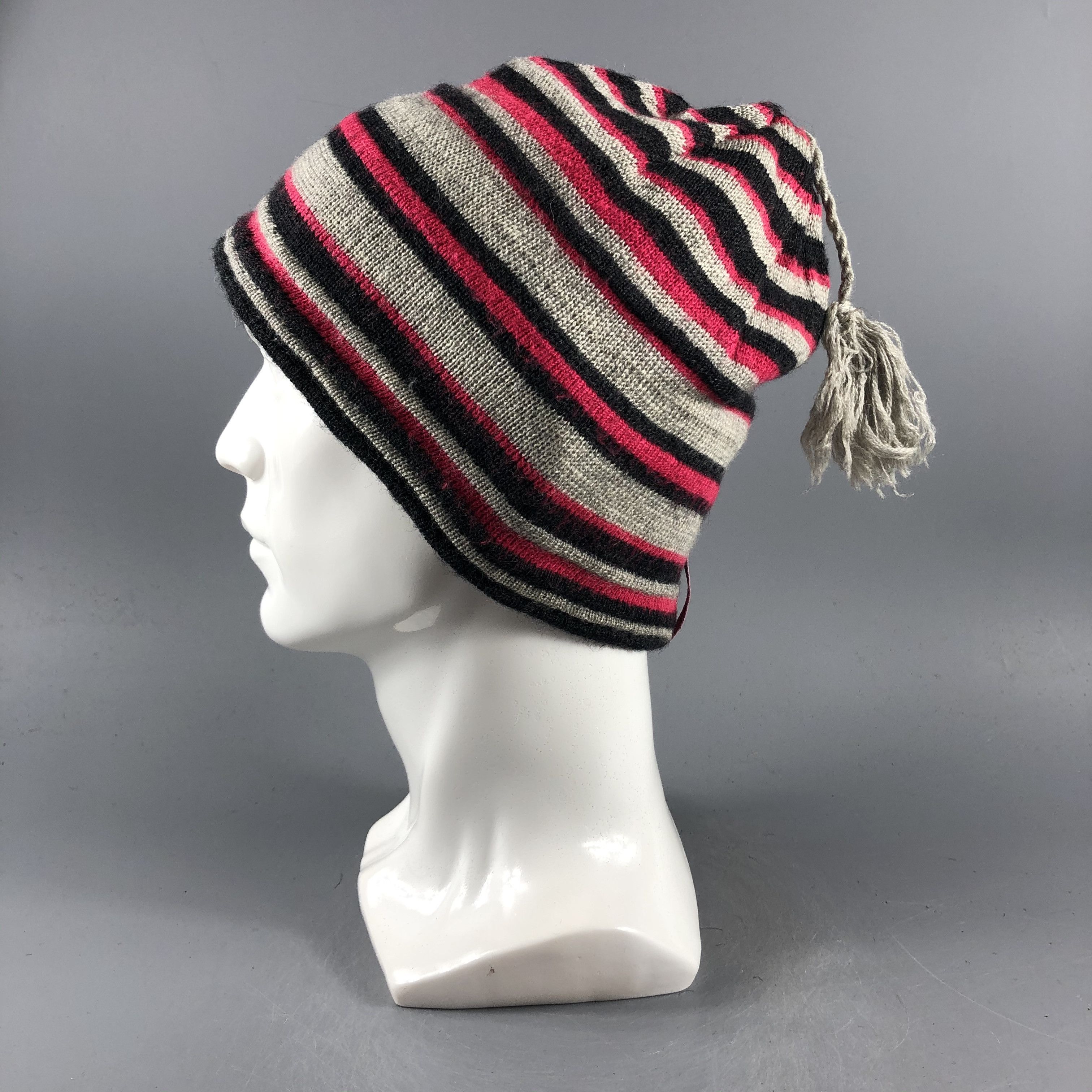 Other × Vintage Womens Moon Shadow Stripe Beanie Snow Hat Snow Cap -D123 Size ONE SIZE - 1 Thumbnail