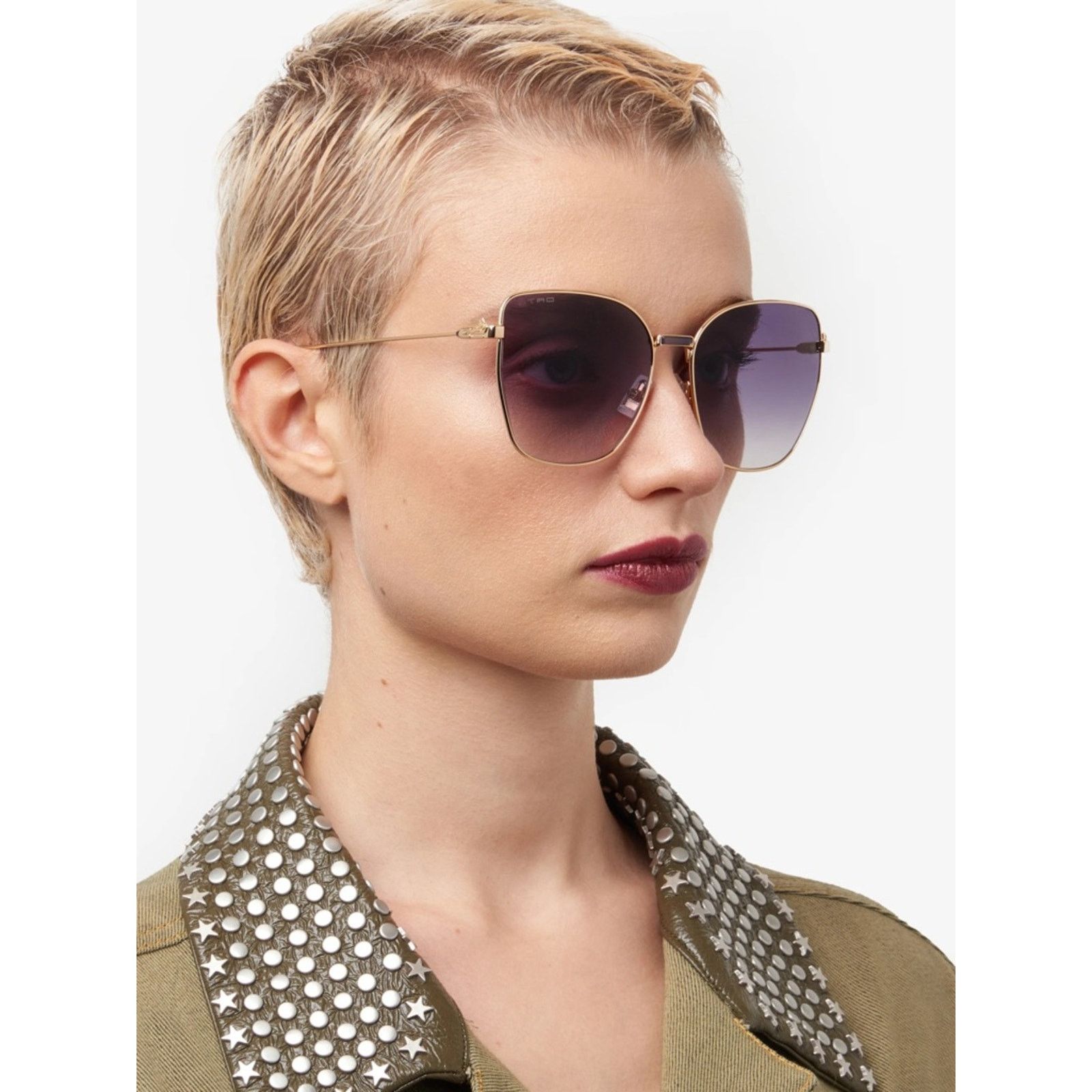 Etro New Etro ETRO0021/S 0000UY Rose Gold Frame Gradient Blue Size ONE SIZE - 3 Thumbnail