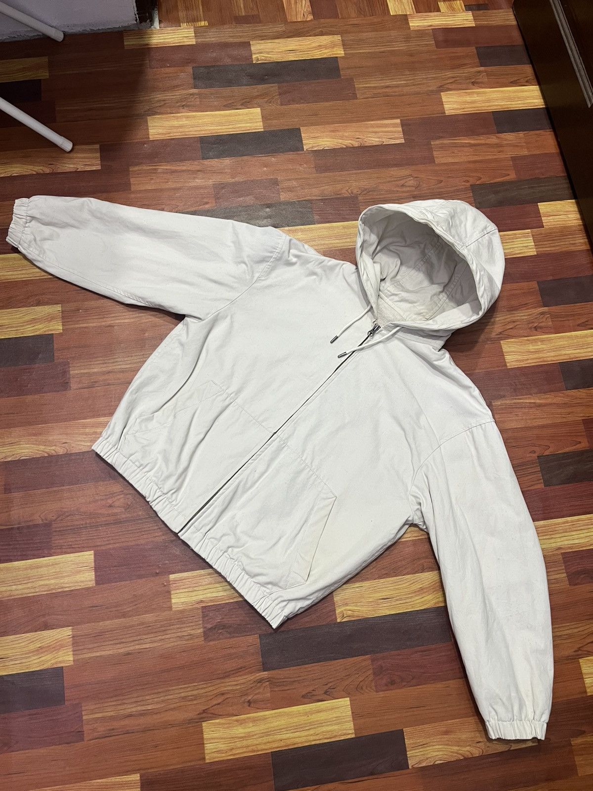 Lemaire × Uniqlo Uniqlo x Lemaire Beige Hooded Jacket Boxy Fit Size S / US 4 / IT 40 - 8 Thumbnail
