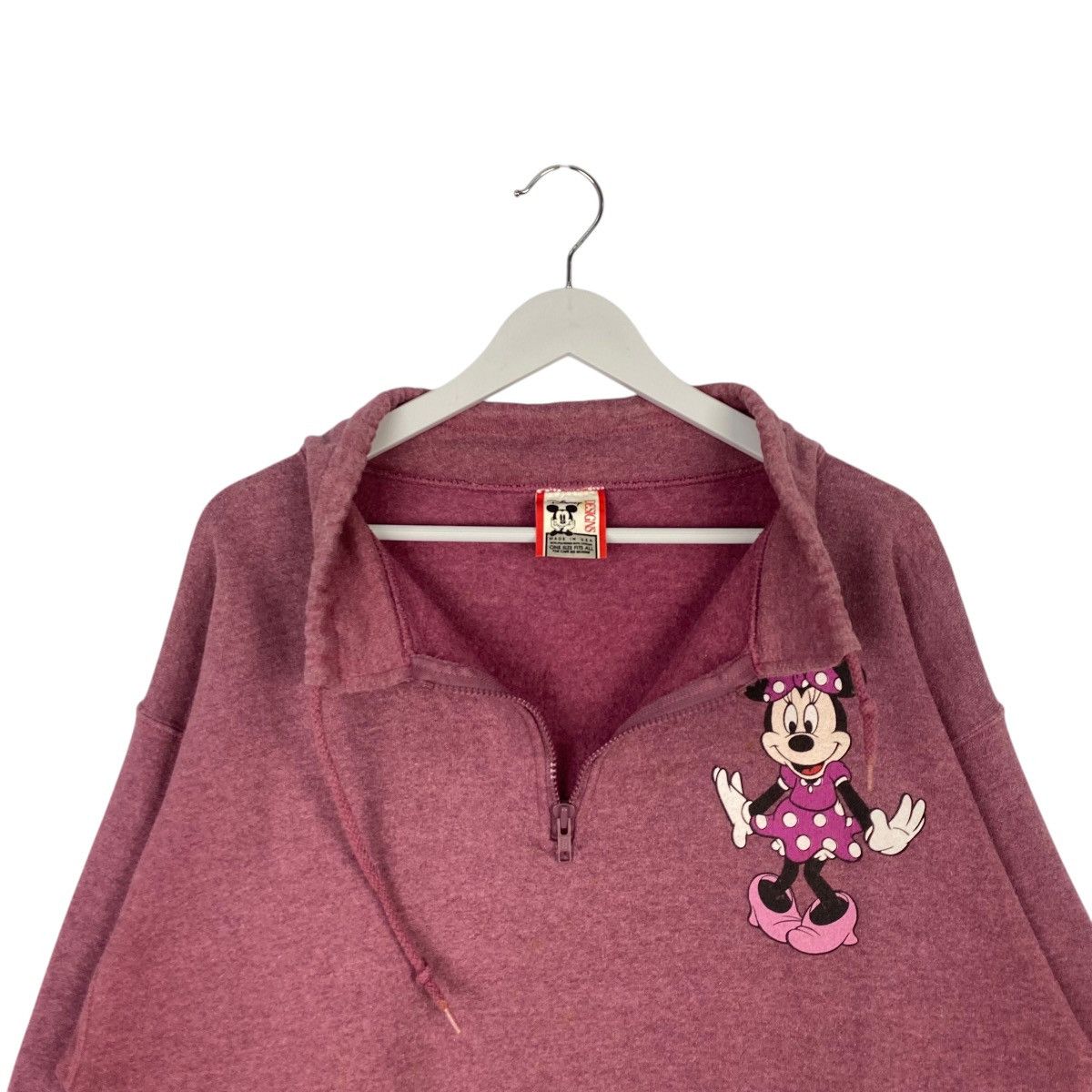 Disney × Vintage Vintage Disneyland MinnieMouse Turtleneck Sweatshirt Pink Size L / US 10 / IT 46 - 4 Thumbnail