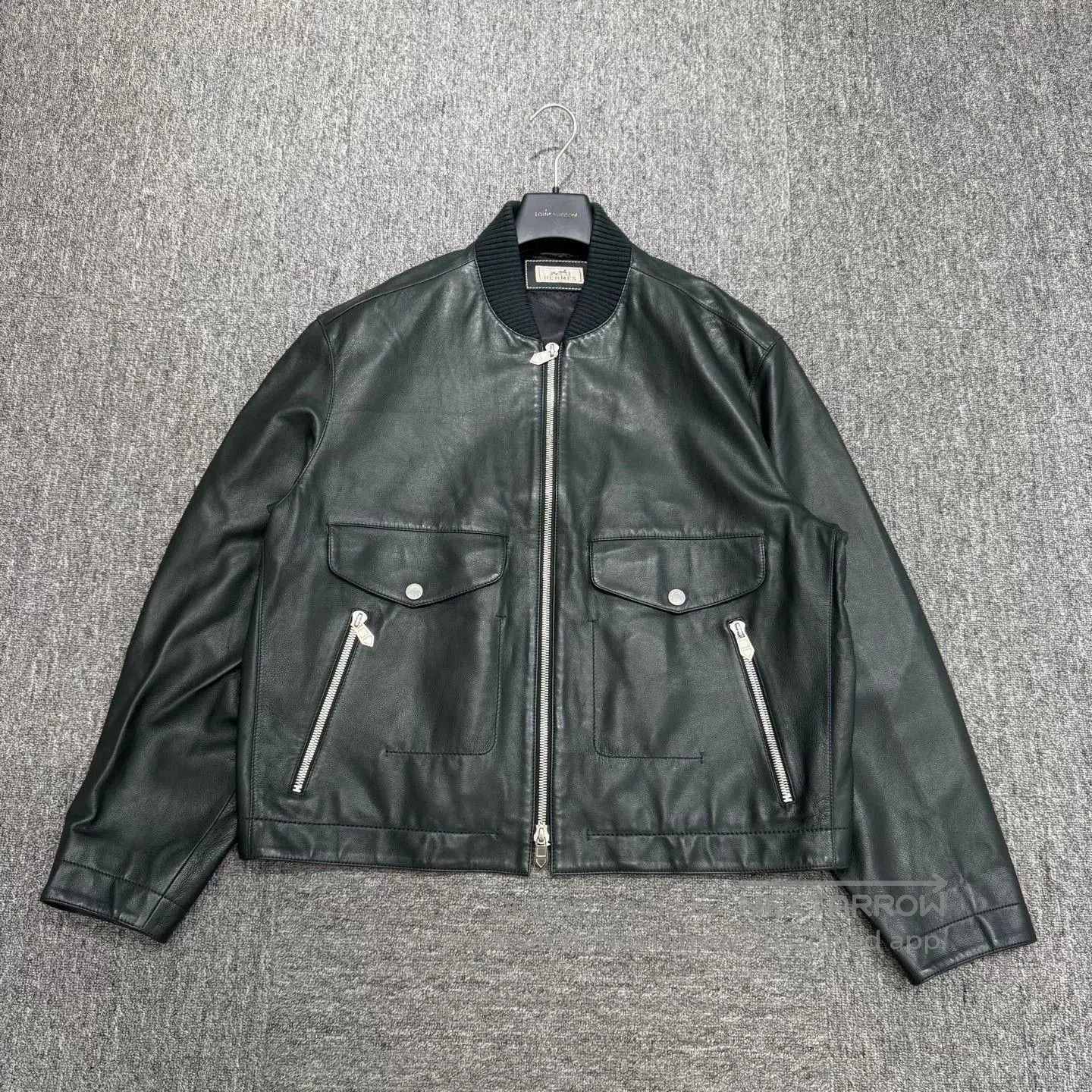 Hermes hermes dark green leather jacket. Size US XXL / EU 58 / 5 - 1 Thumbnail