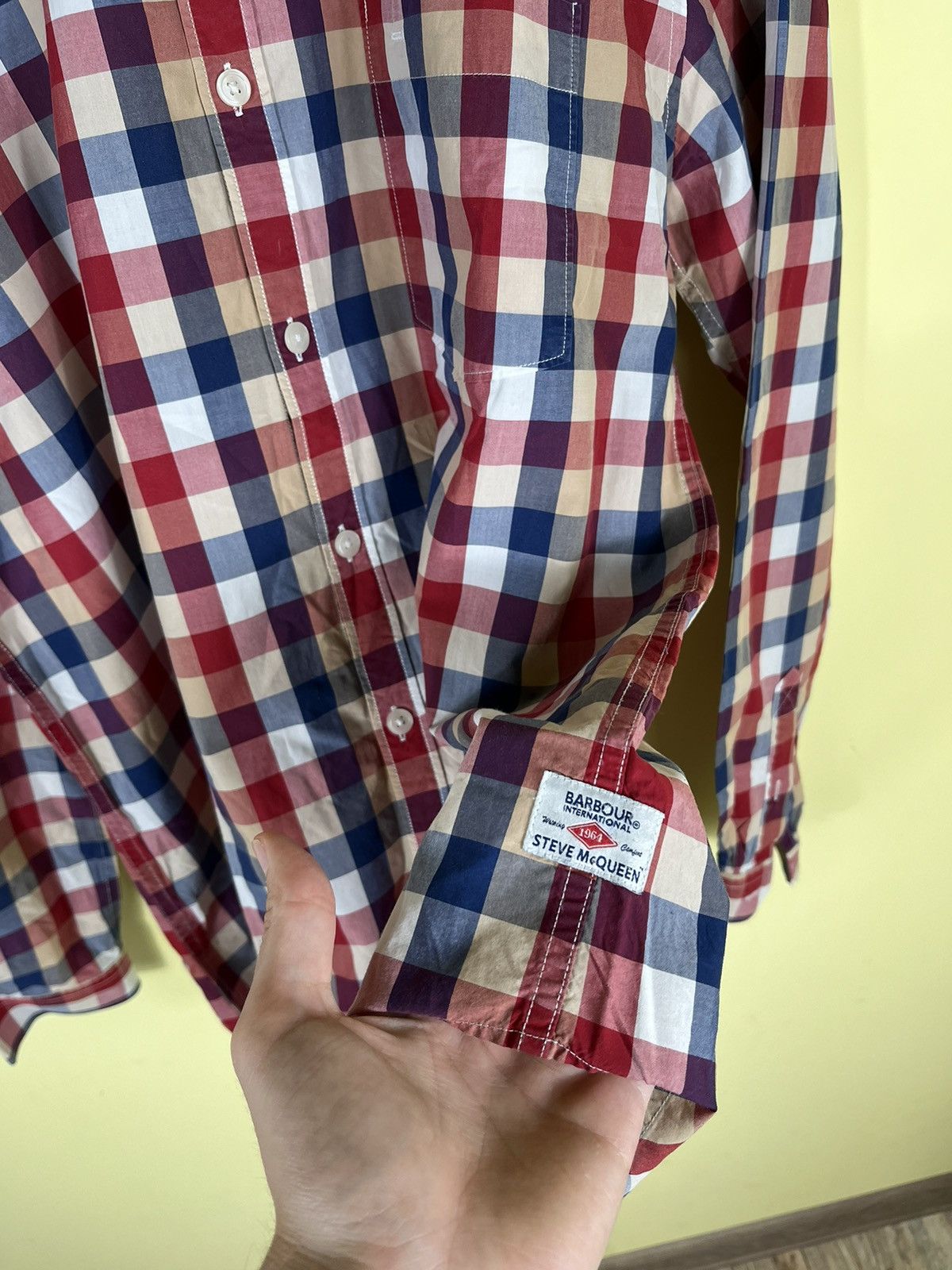 Barbour × Urban Classics Barbour international Steve McQueen checkered shirts butto Size US L / EU 52-54 / 3 - 5 Thumbnail