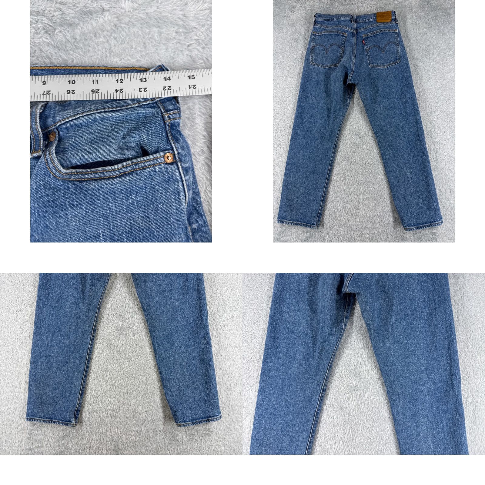 Levi's Levi's Jeans Womens 29 Blue Denim Wedgie Straight Button 28x24 Vintage No Size 29" - 9 Thumbnail