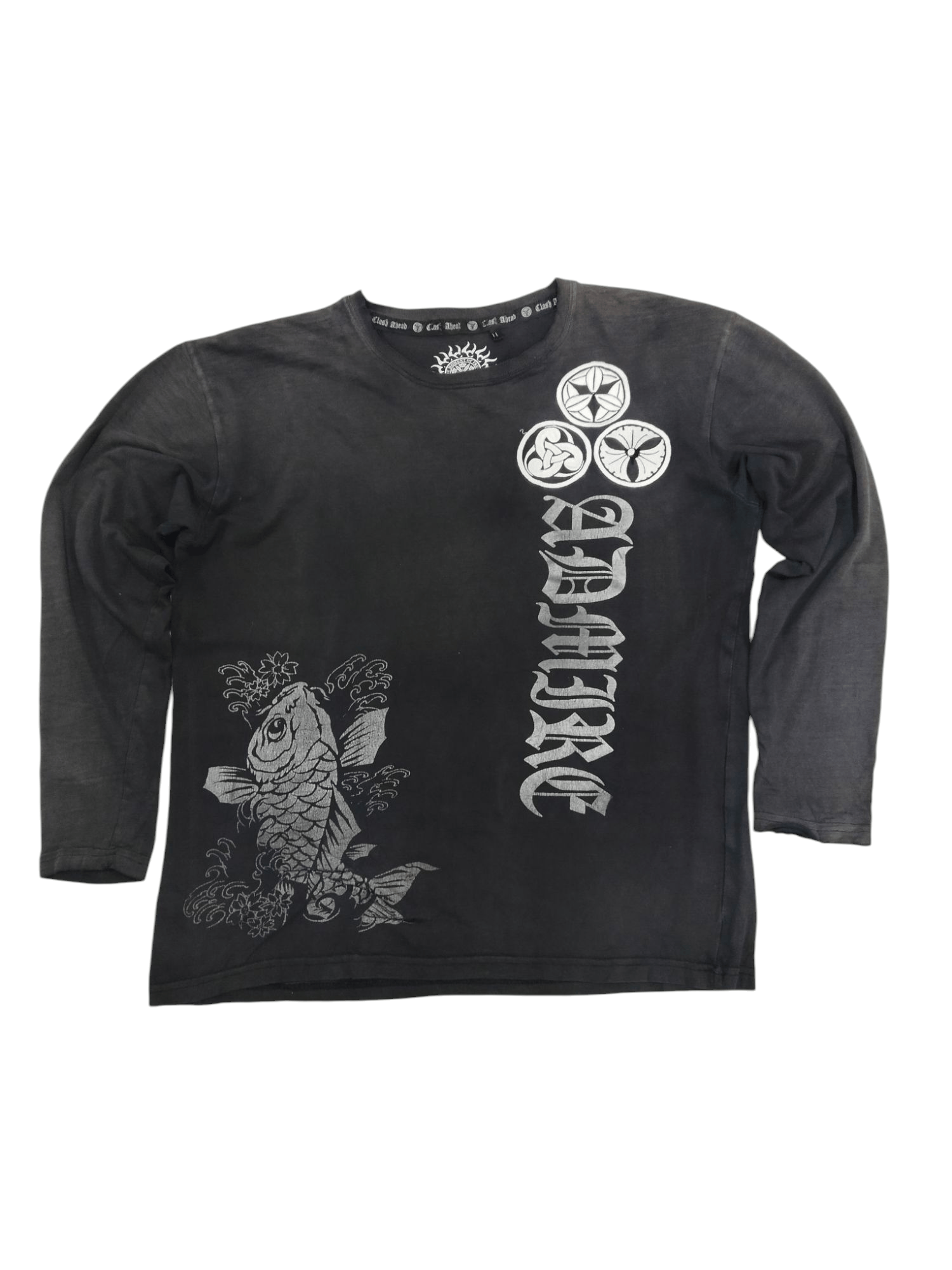 KOJIMA GENES Vintage Faded & Thrashed Fish Koi Long sleeve t-shirt Size US L / EU 52-54 / 3 - 1 Thumbnail
