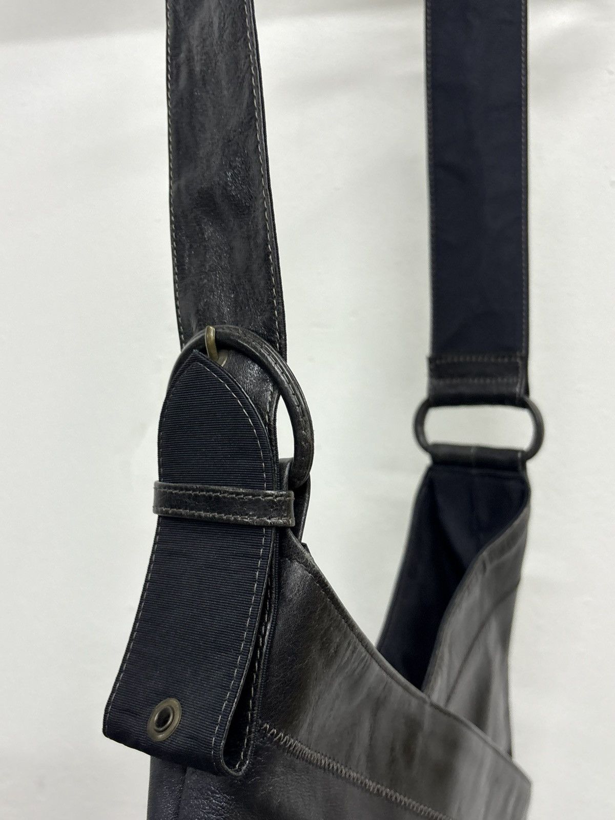 If Six Was Nine Vintage Asymmetrical Leather Bag 💼 Size ONE SIZE - 5 Thumbnail