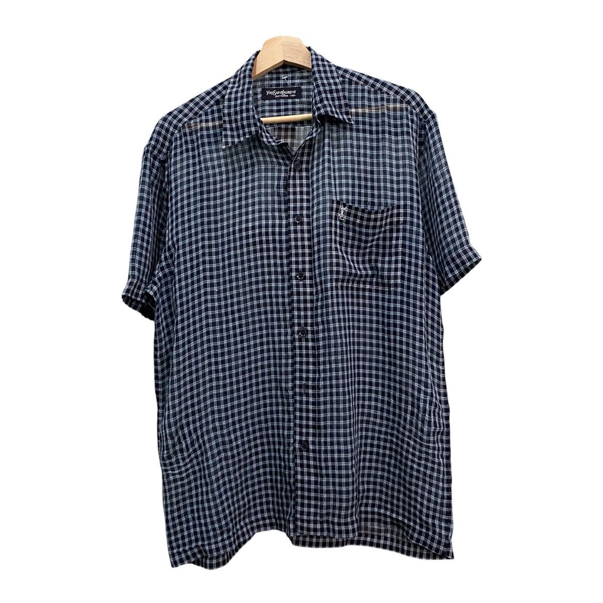 Yves Saint Laurent Vintage Yves Saint Laurent (YSL) Embroidered Logo Checkered Size US L / EU 52-54 / 3 - 1 Thumbnail