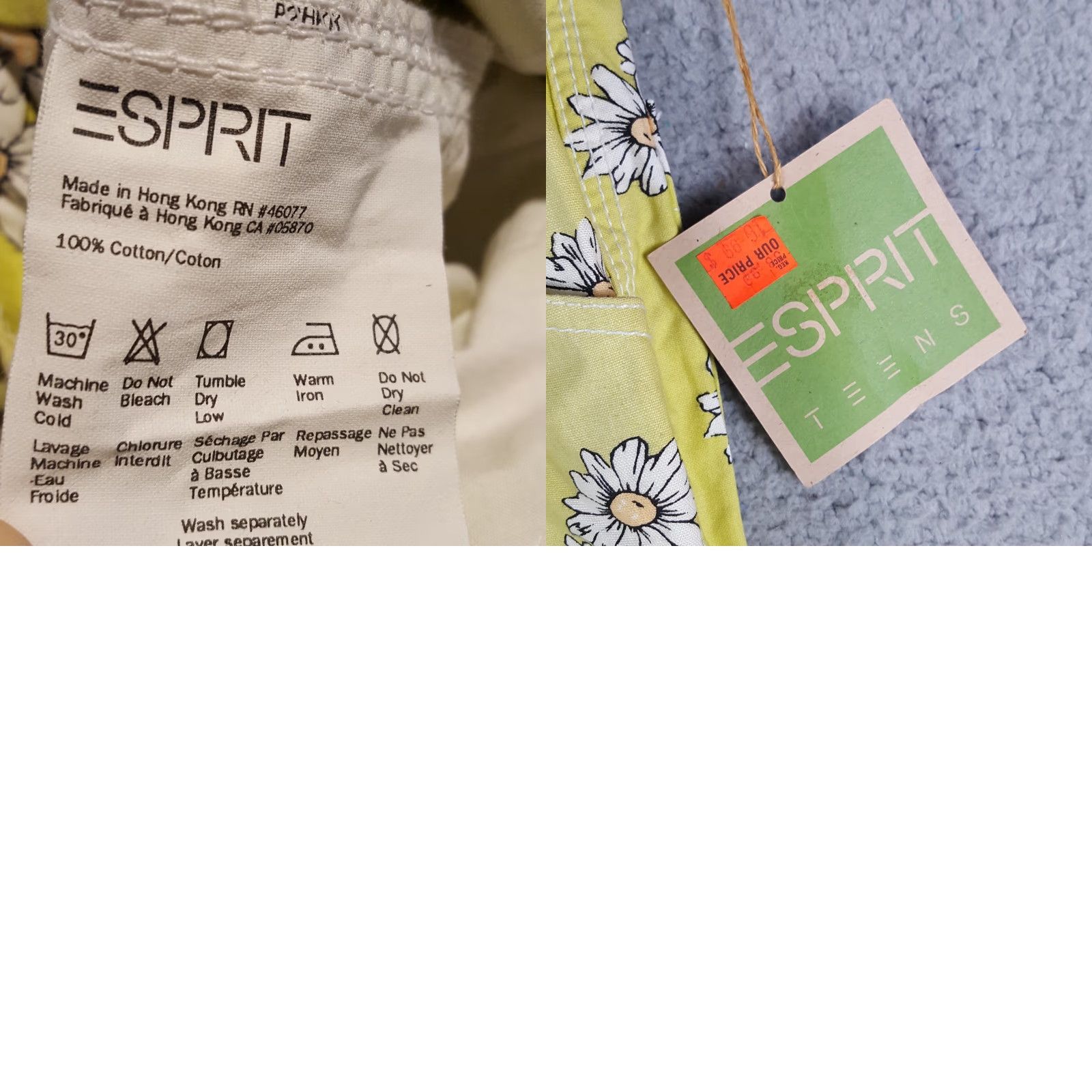 Esprit VINTAGE Esprit Green Floral Pleated High Waisted Teens Size 8 Preppy Shorts Size 30" / US 8 / IT 44 - 8 Thumbnail