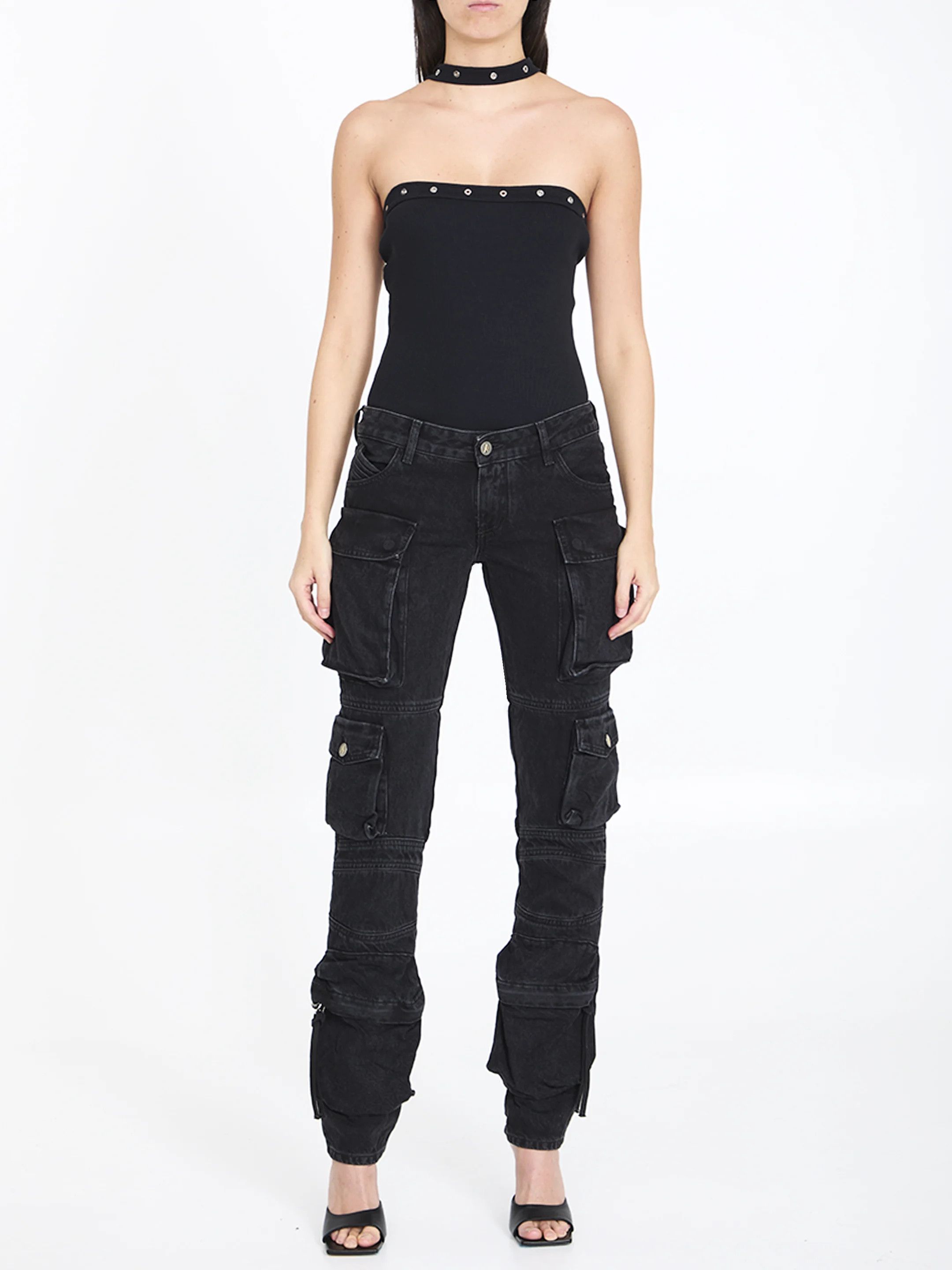 The Attico The Attico Womens Essie Jeans Cargo Black Size 25 Size 25" / US 0 / IT 36 - 3 Thumbnail